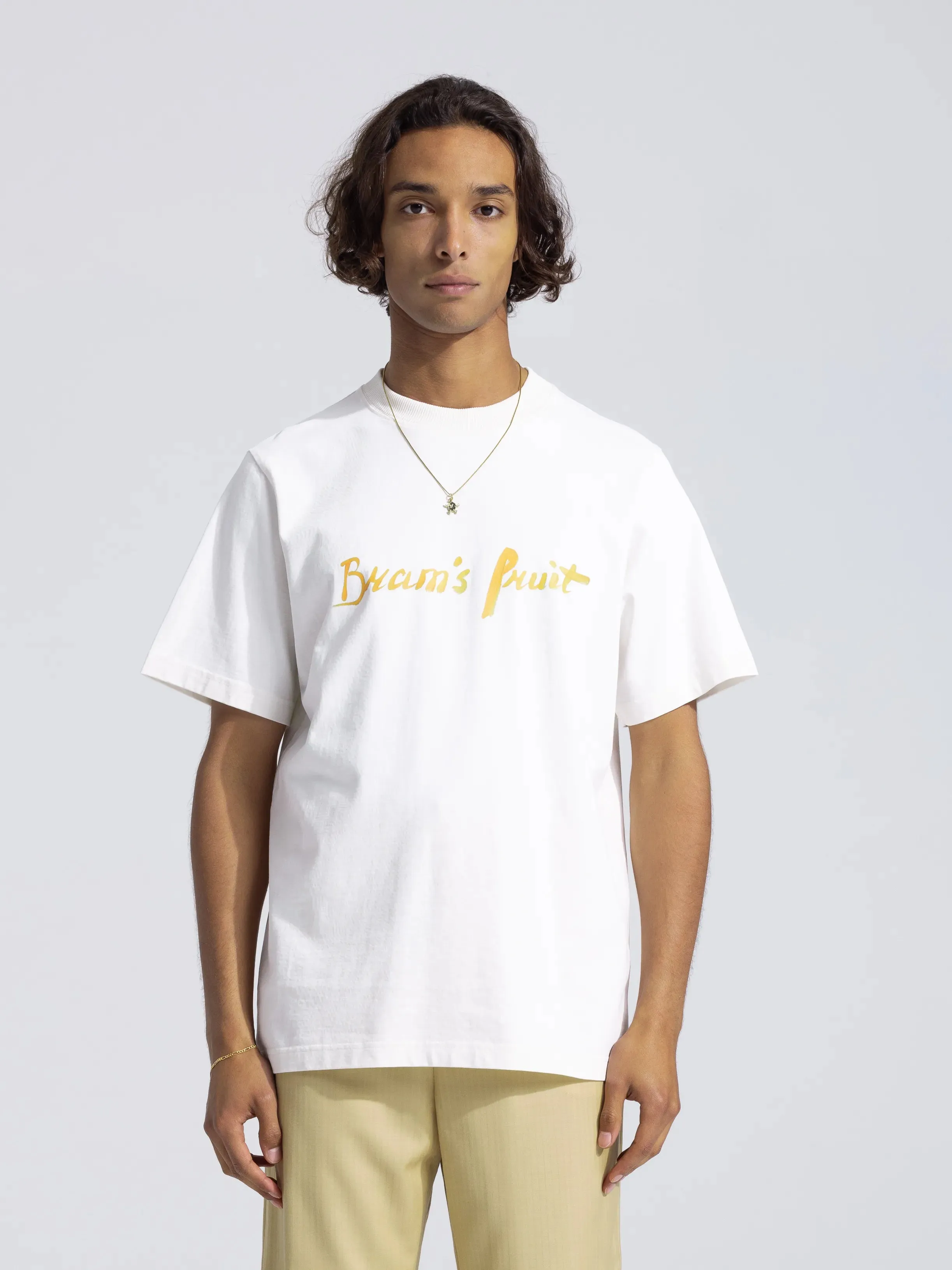 Mum's Script Logo T-Shirt - White sold by Bram's Fruit