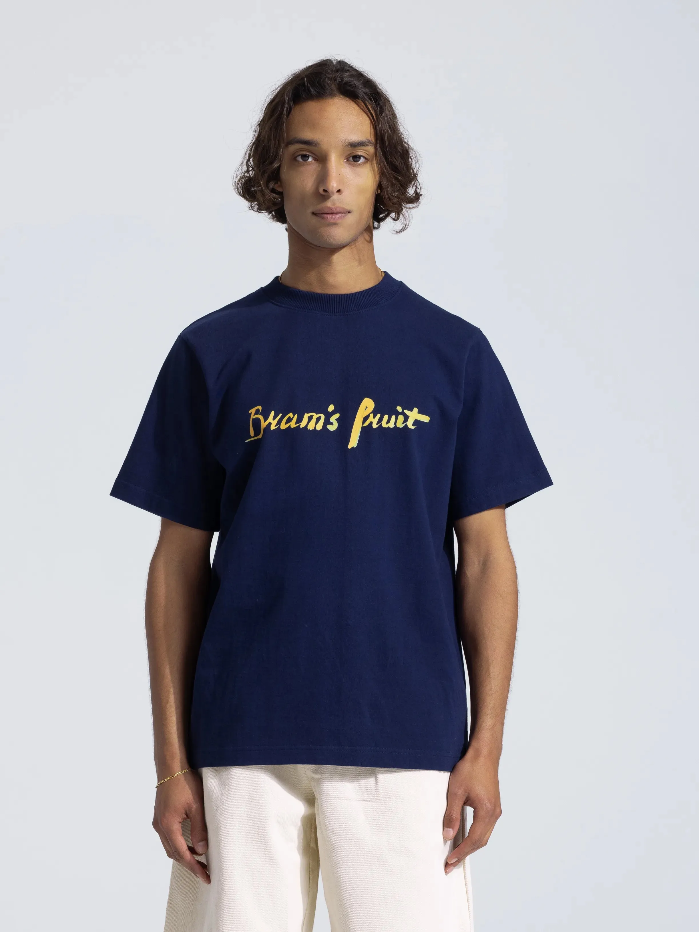 Mum's Script Logo T-Shirt - Navy sold by Bram's Fruit