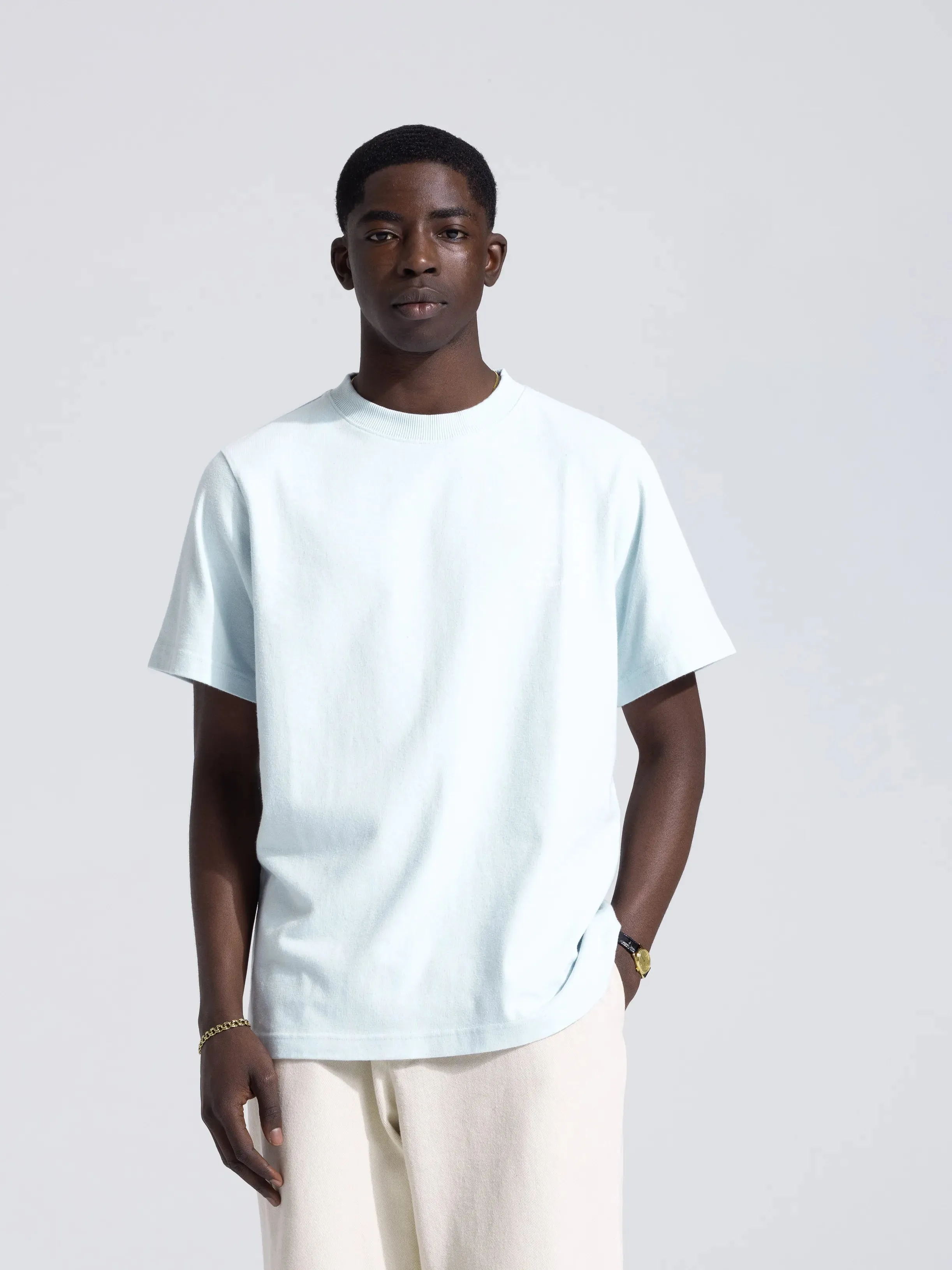 Outline T-Shirt - Light Blue sold by Bram's Fruit