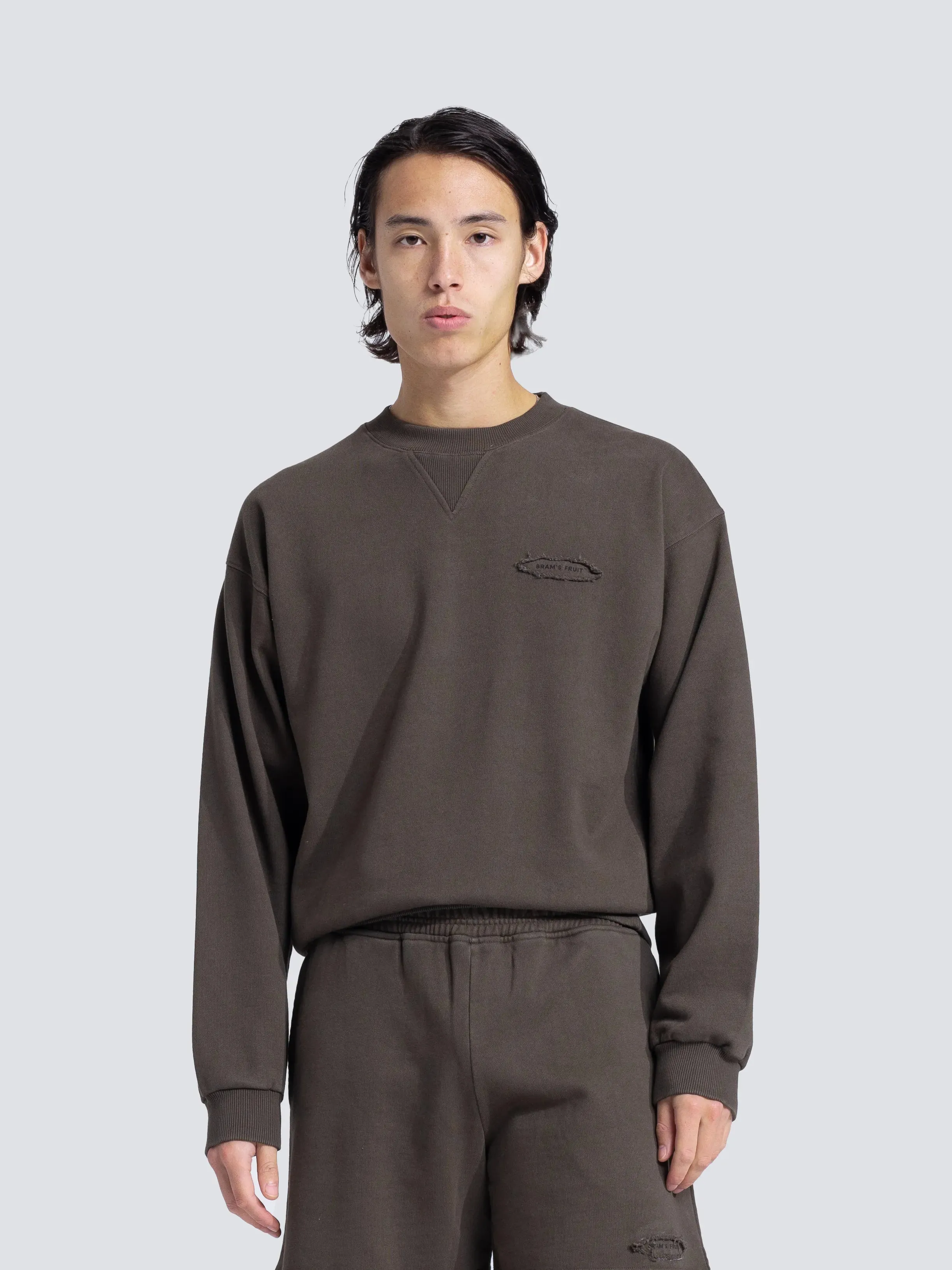 Cut & Sew “F*ck Off I'm Gardening” Crewneck - Washed Charcoal sold by Bram's Fruit