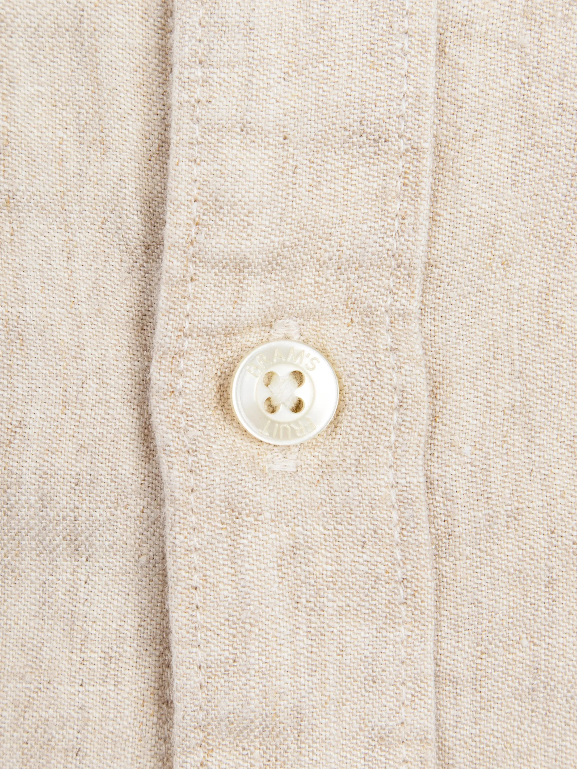 Distressed Linen Shirt Longsleeve - Natural Linen sold by Bram's Fruit product image thumbnail 4