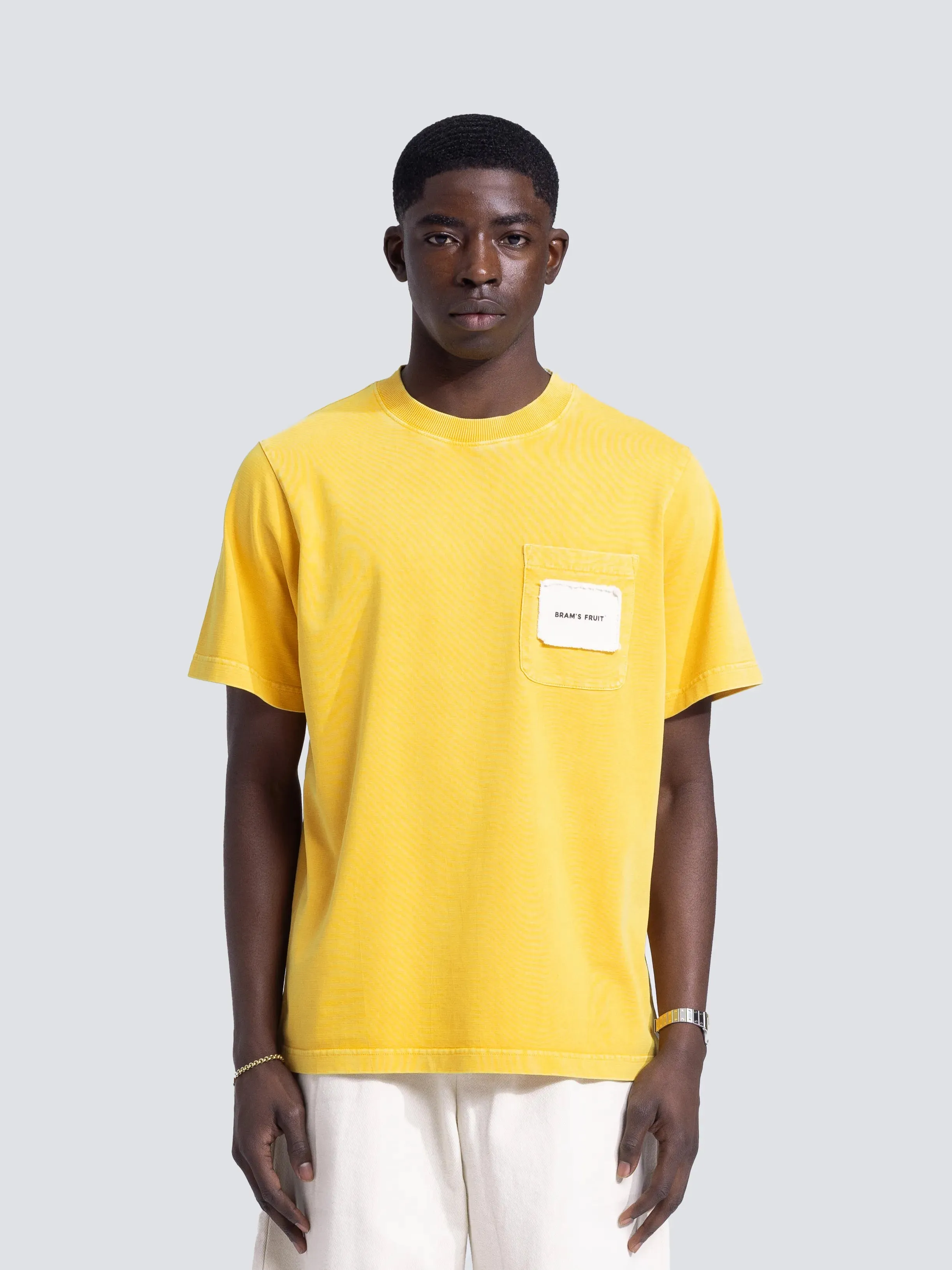 Chest Pocket T-Shirt - Washed Dried Orange sold by Bram's Fruit