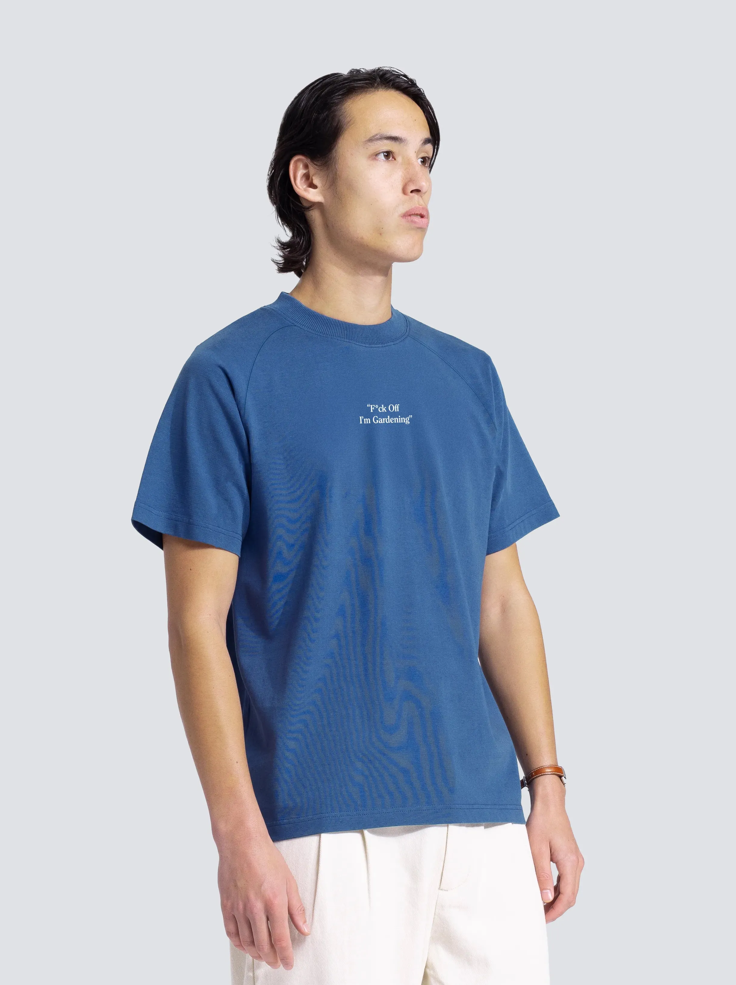 “F*ck Off I'm Gardening” Raglan T-Shirts - Blue sold by Bram's Fruit product image thumbnail 2