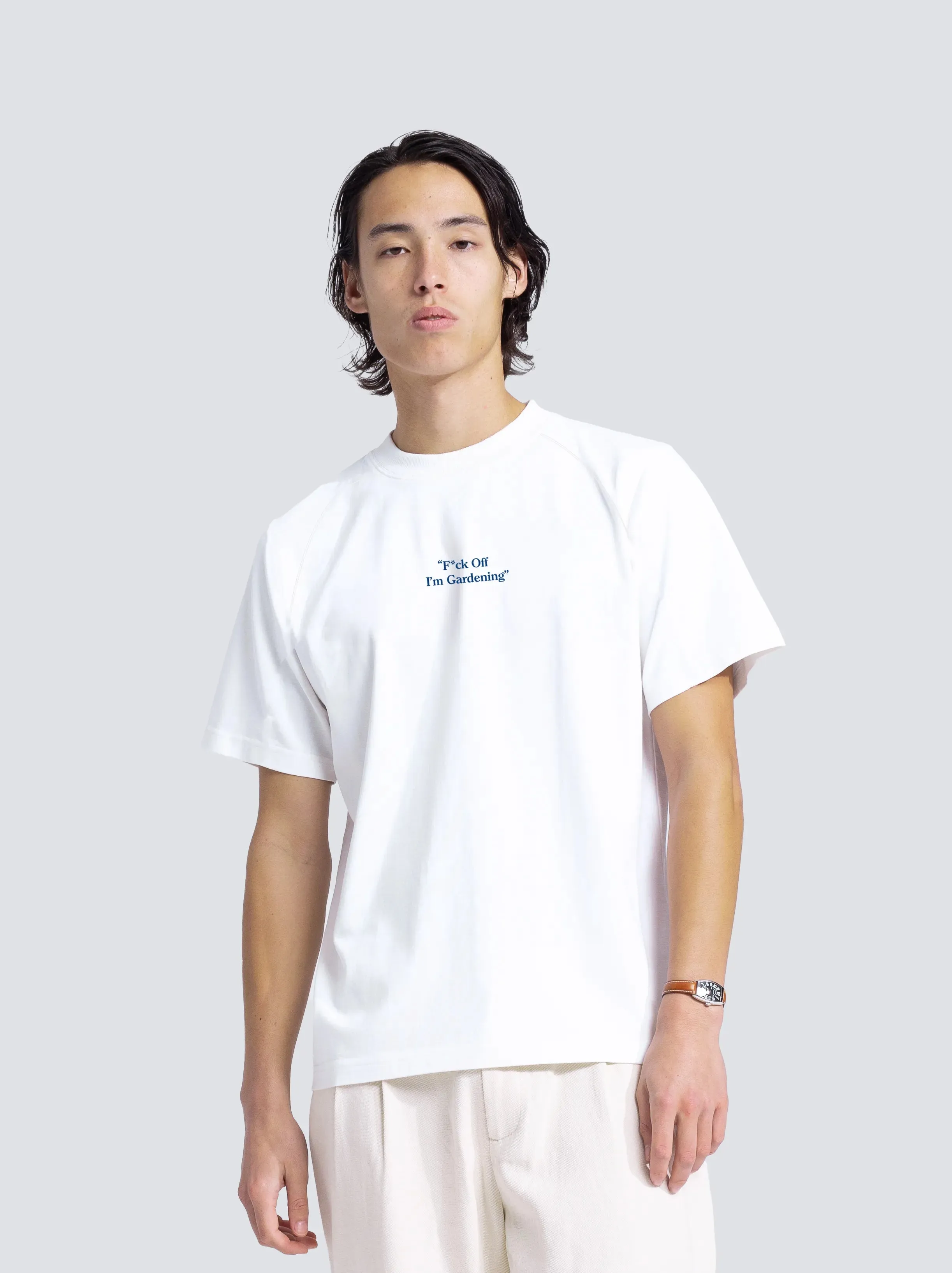 “F*ck Off I'm Gardening” Raglan T-Shirts - White sold by Bram's Fruit