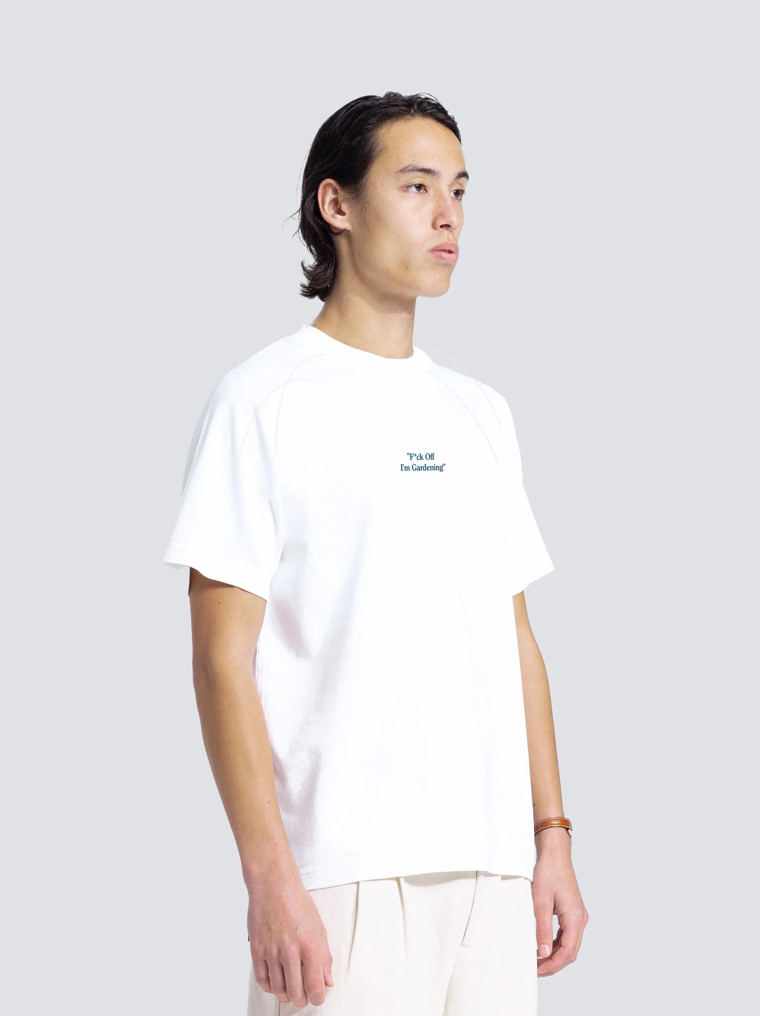 “F*ck Off I'm Gardening” Raglan T-Shirts - White sold by Bram's Fruit product image thumbnail 2