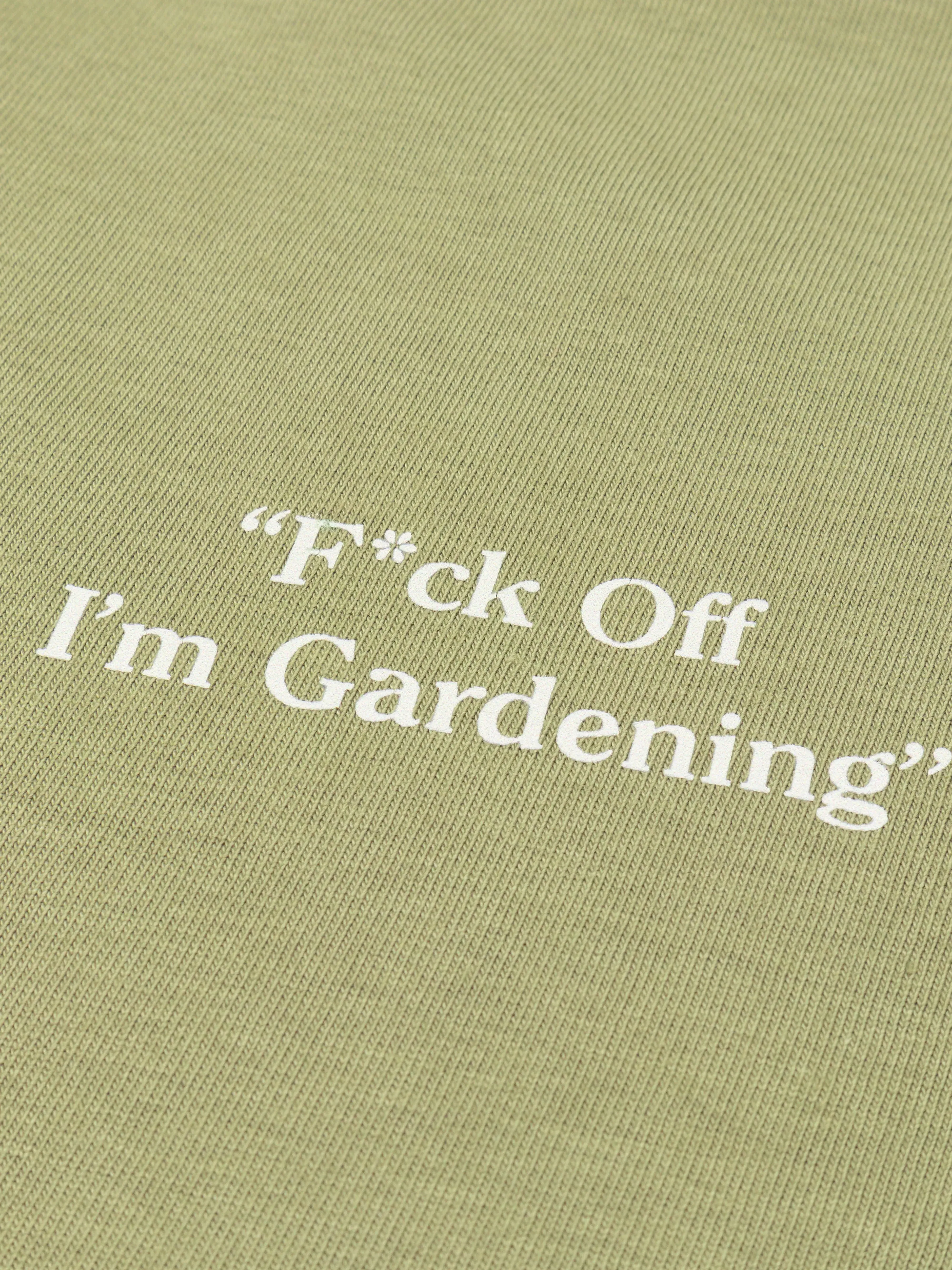“F*ck Off I'm Gardening” Raglan T-Shirts - Olive Green sold by Bram's Fruit product image thumbnail 4