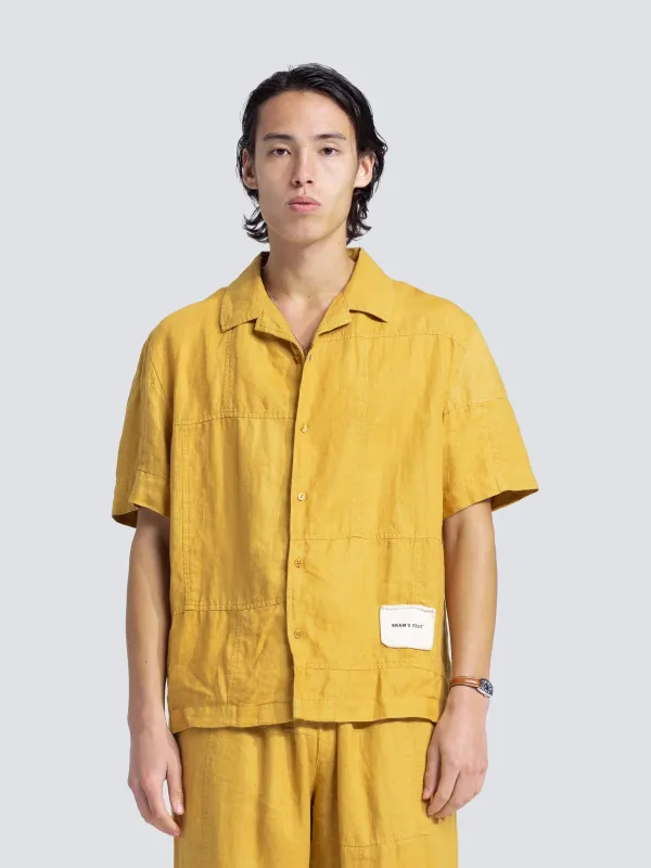 Linen Repair Shirt Shortsleeve - Dried Orange sold by Bram's Fruit