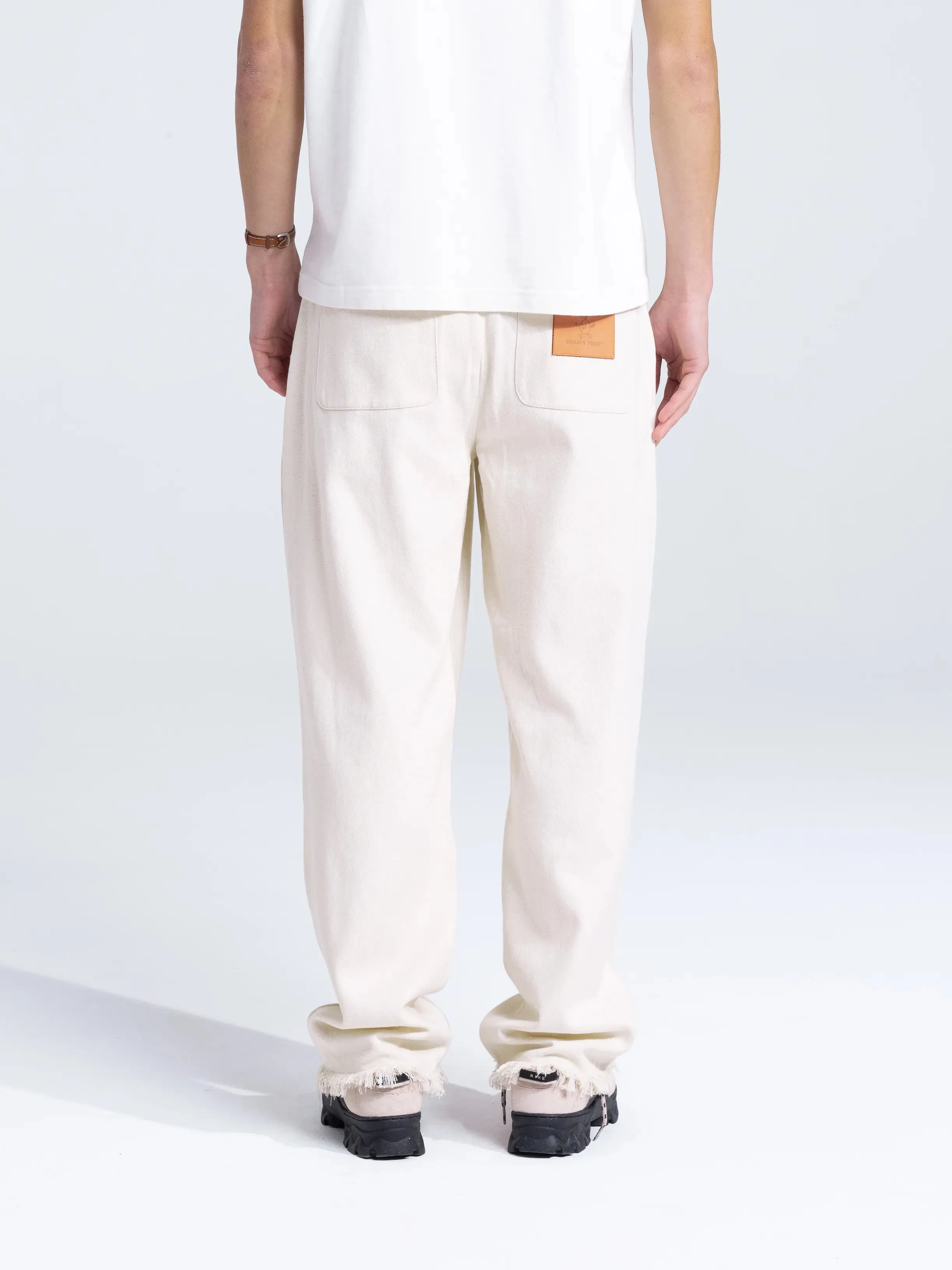 Twill Trousers Distressed - Beige sold by Bram's Fruit product image thumbnail 3