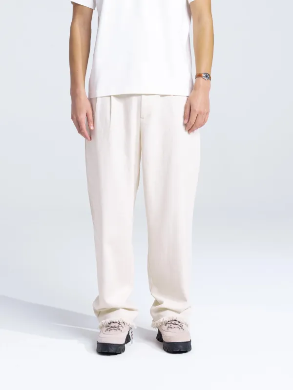 Twill Trousers Distressed - Beige sold by Bram's Fruit