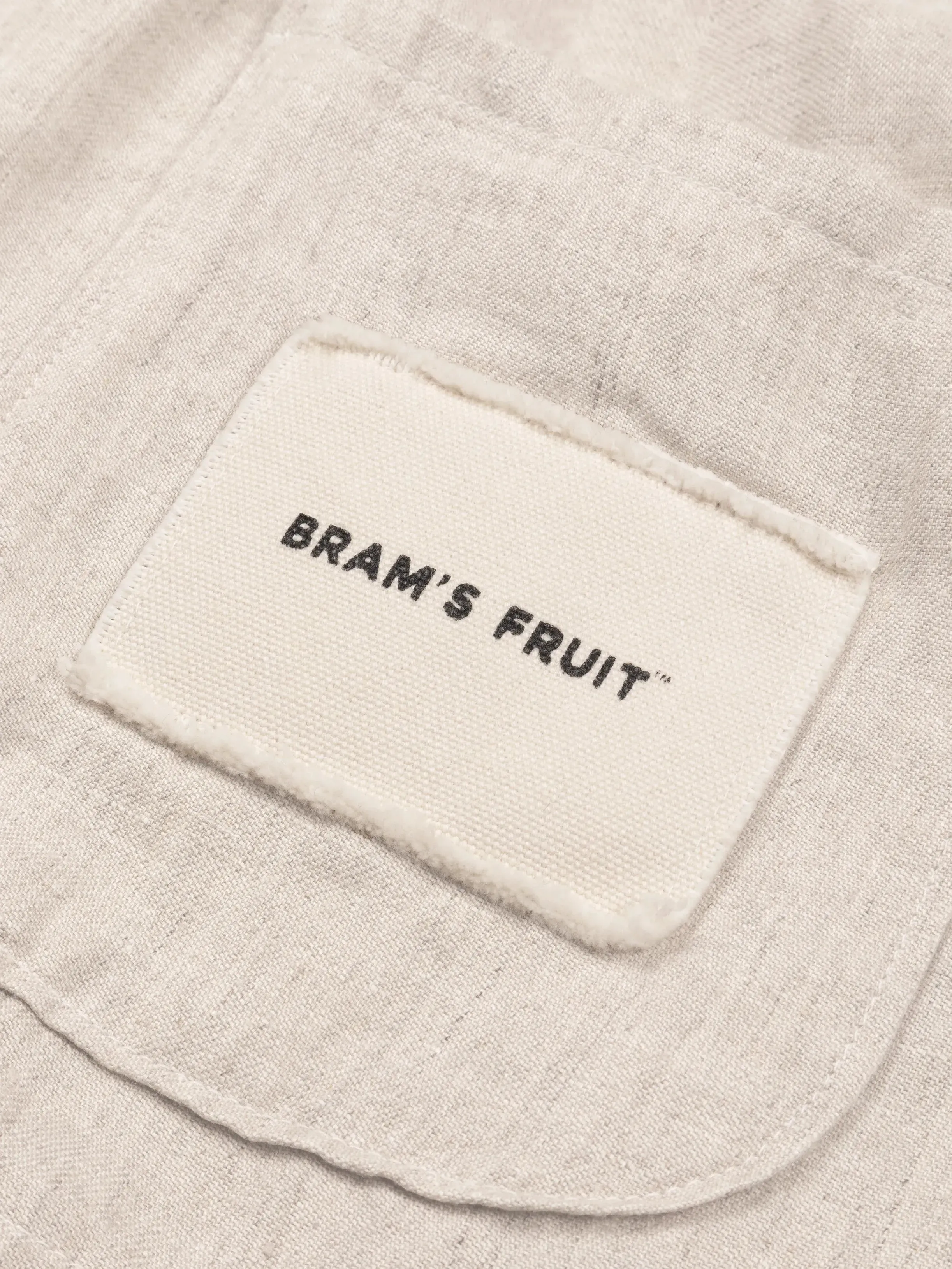Linen Repair Shorts - Natural Linen sold by Bram's Fruit product image thumbnail 3