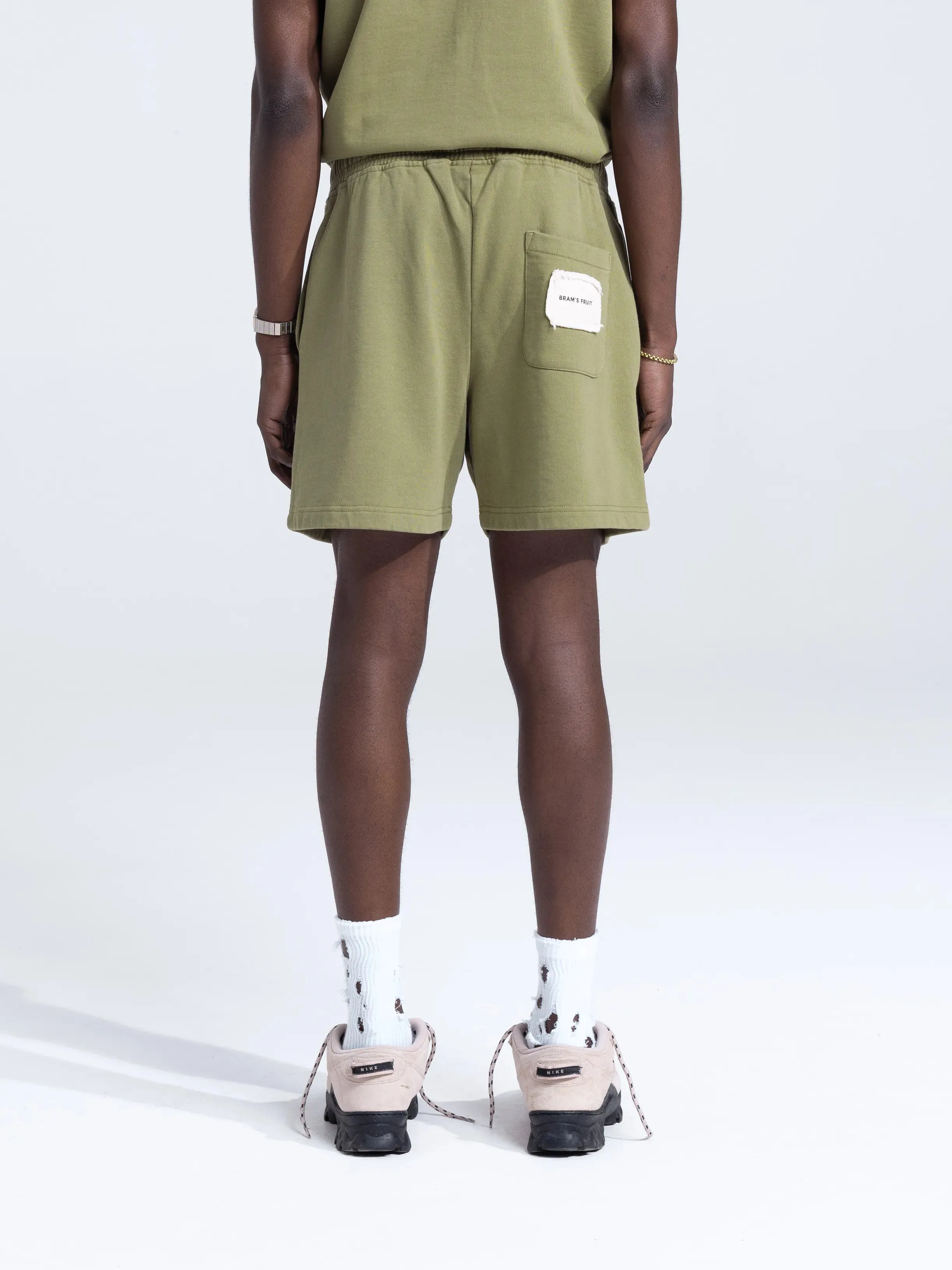 Cut & Sew Sweat Shorts - Washed Olive Green sold by Bram's Fruit product image thumbnail 3