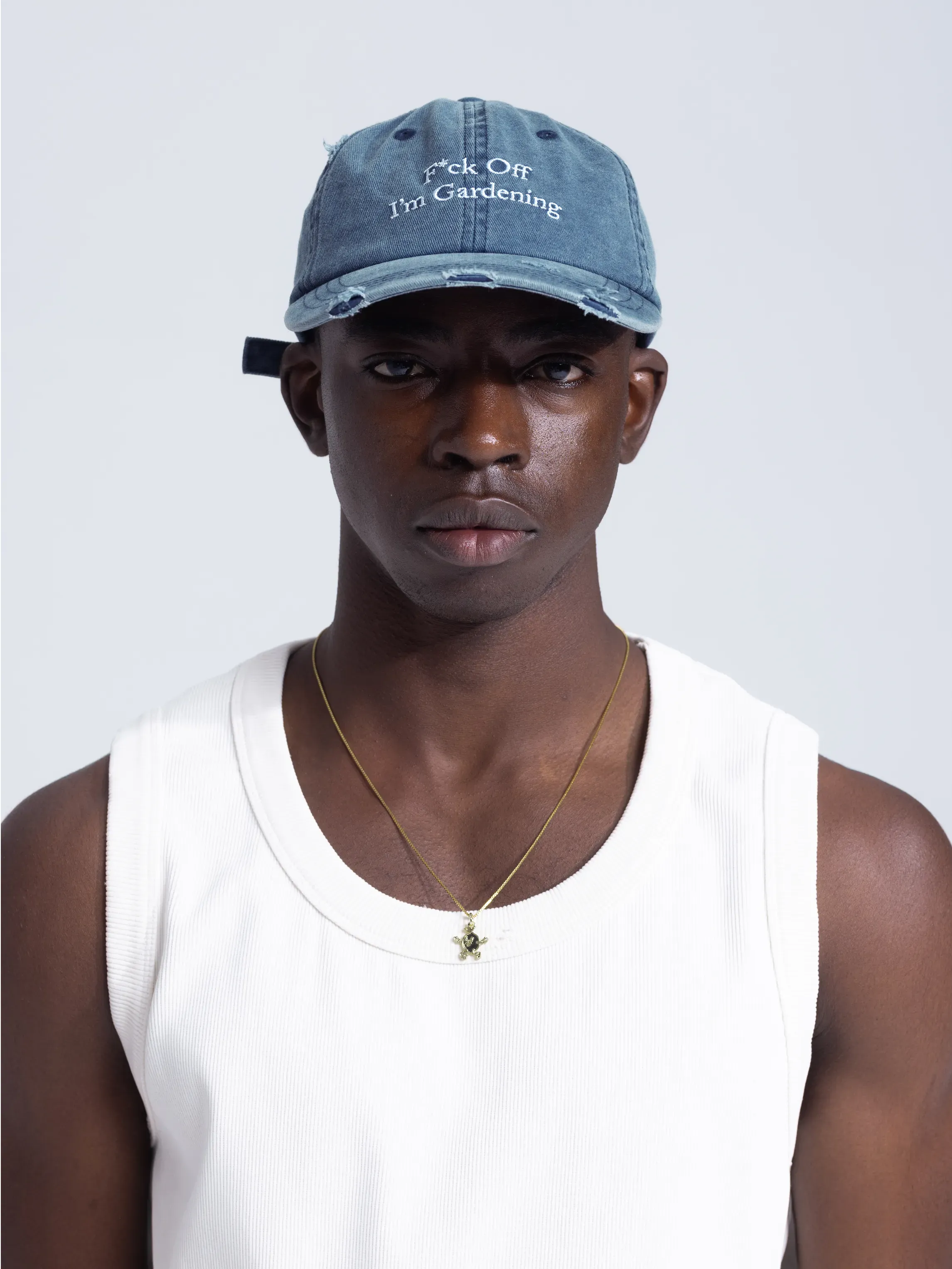 F*ck Off I'm Gardening Cap Distressed - Washed Navy sold by Bram's Fruit product image thumbnail 3