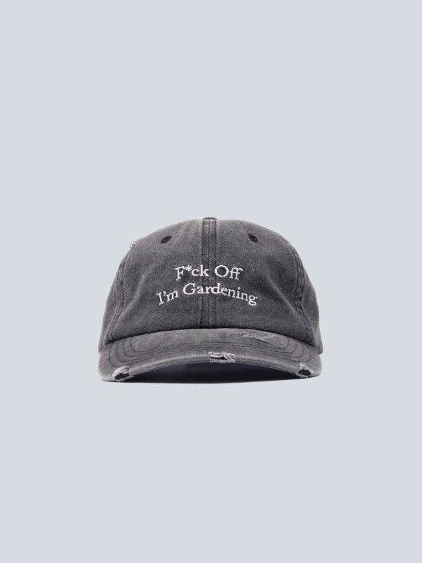 F*ck Off I'm Gardening Cap Distressed - Washed Charcoal sold by Bram's Fruit