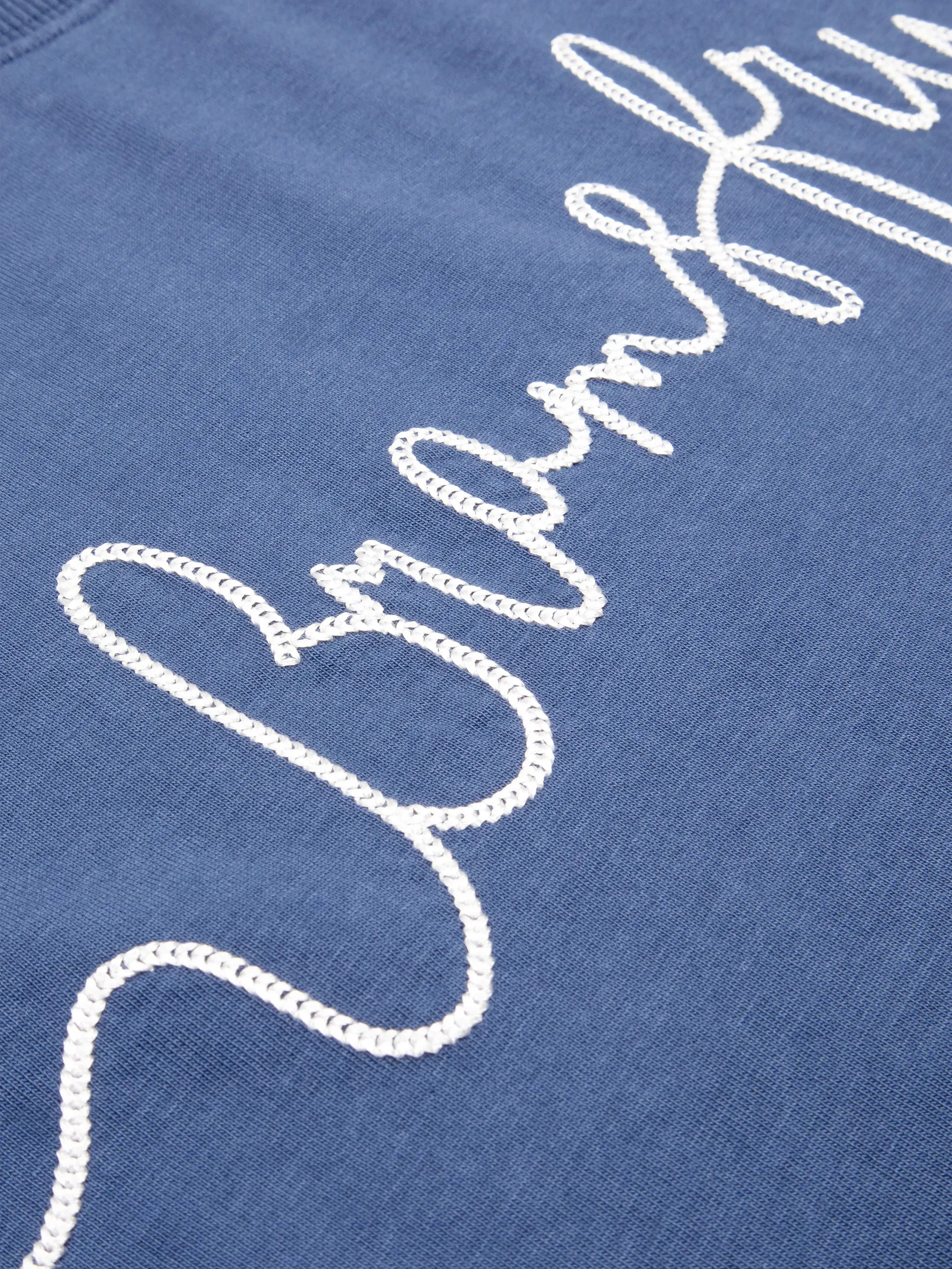 Garden Hose Chain Stitch T-Shirt - Blue sold by Bram's Fruit product image thumbnail 3