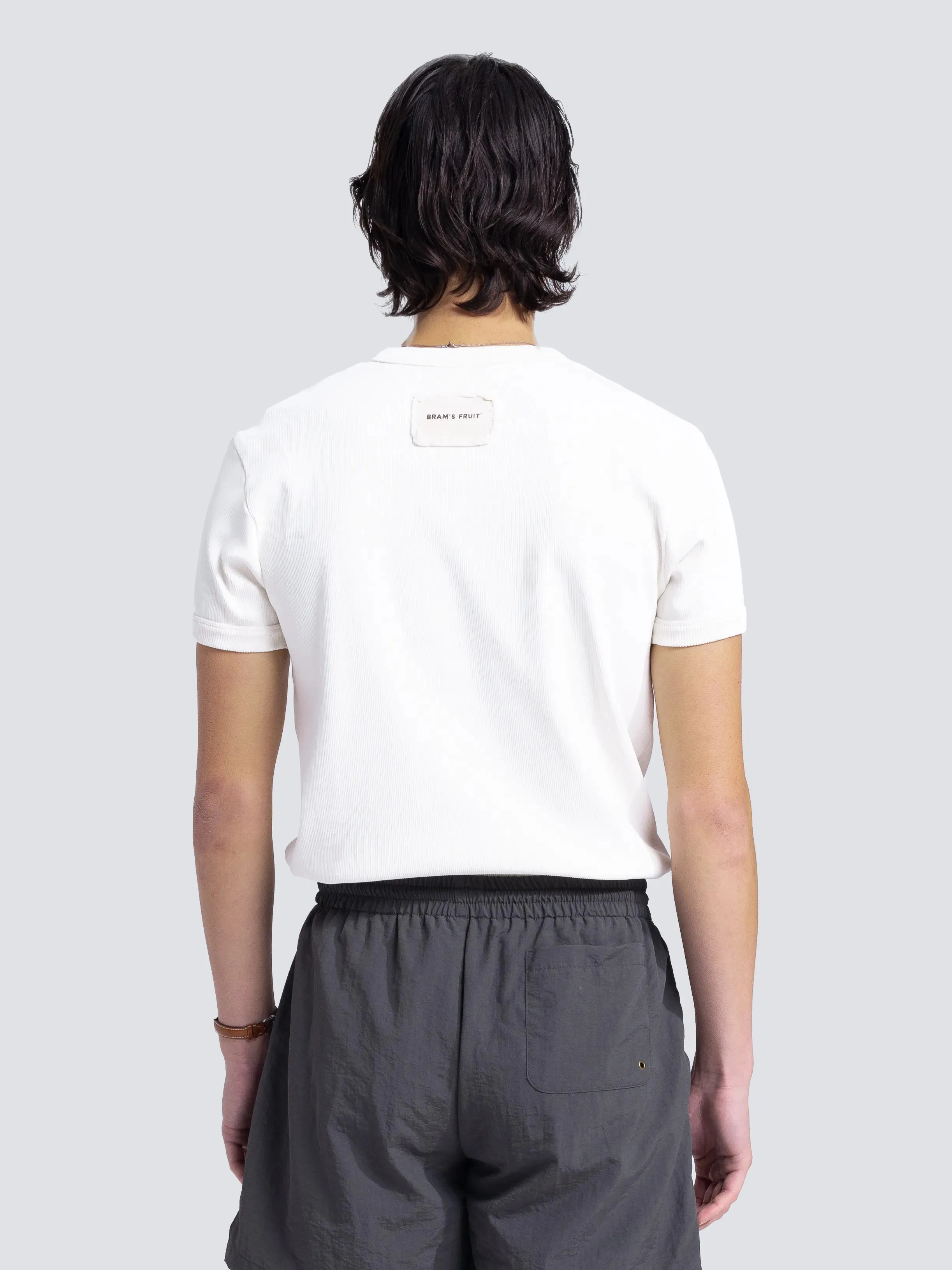 Heavy Rib T-Shirt Distressed - White sold by Bram's Fruit product image thumbnail 3