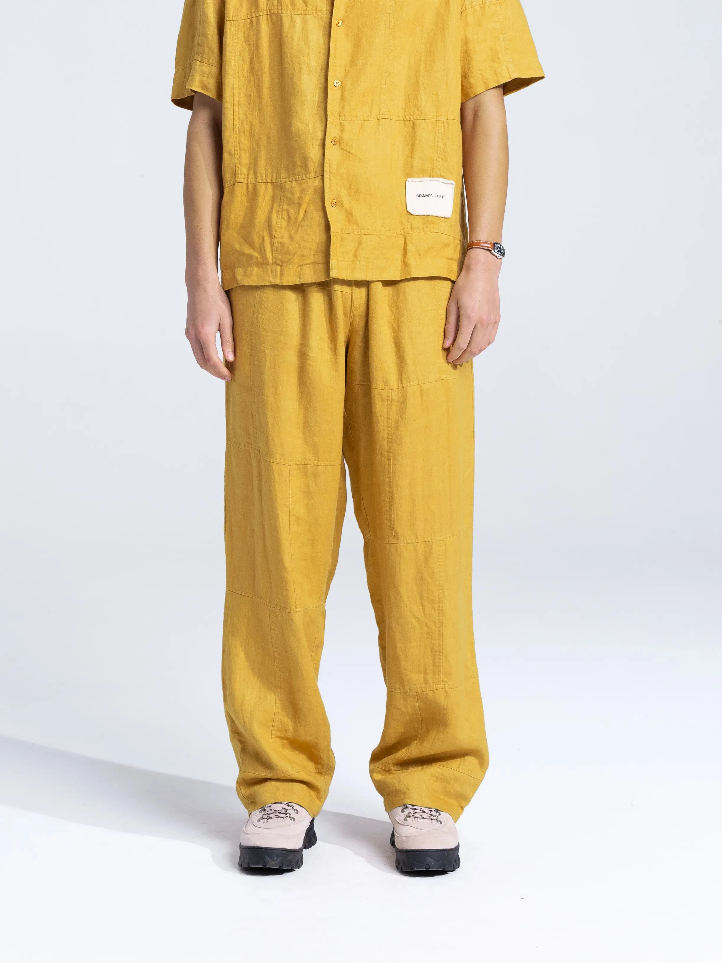 Linen Repair Trousers - Dried Orange sold by Bram's Fruit