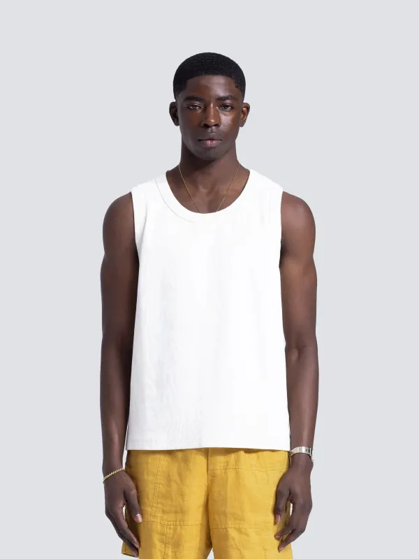 Heavy Rib Tanktop Distressed - White made by Bram's Fruit
