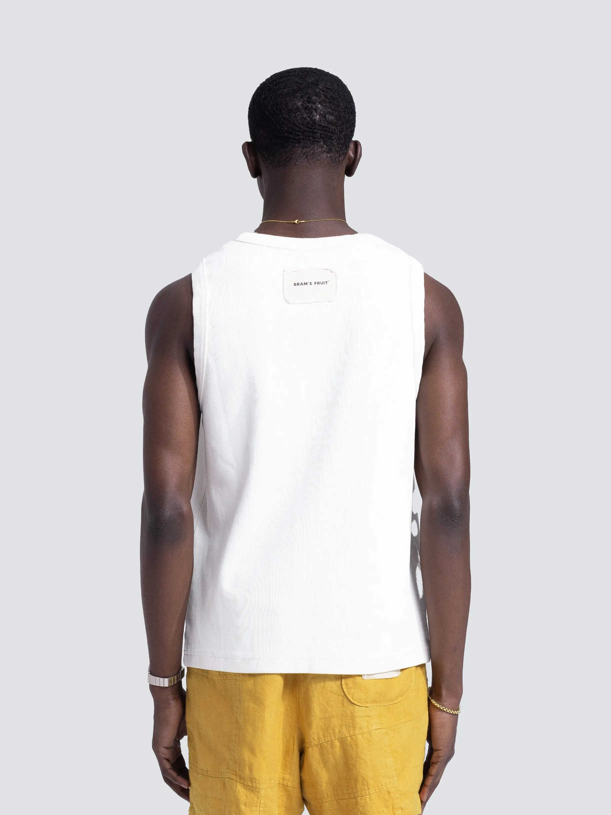 Heavy Rib Tanktop Distressed - White sold by Bram's Fruit product image thumbnail 3