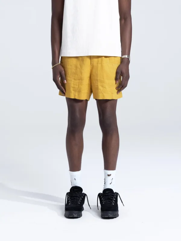 Linen Repair Shorts - Dried Orange sold by Bram's Fruit