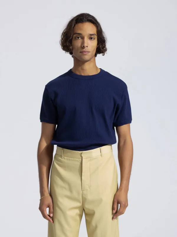 Heavy Rib T-Shirt - Navy sold by Bram's Fruit