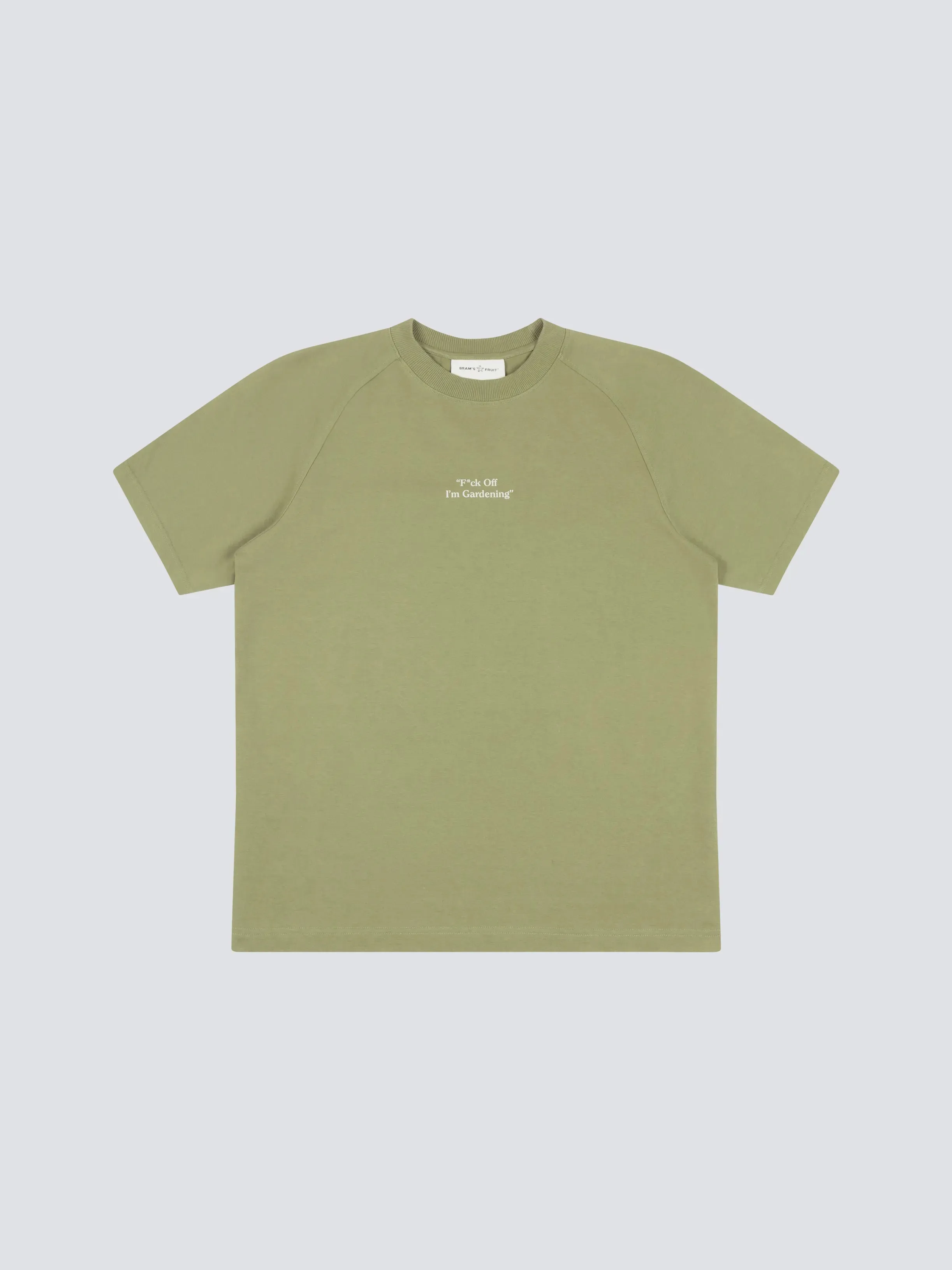 "F*ck Off I'm Gardening" Raglan T-shirt - Solid Olive Green sold by Bram's Fruit product image thumbnail 5