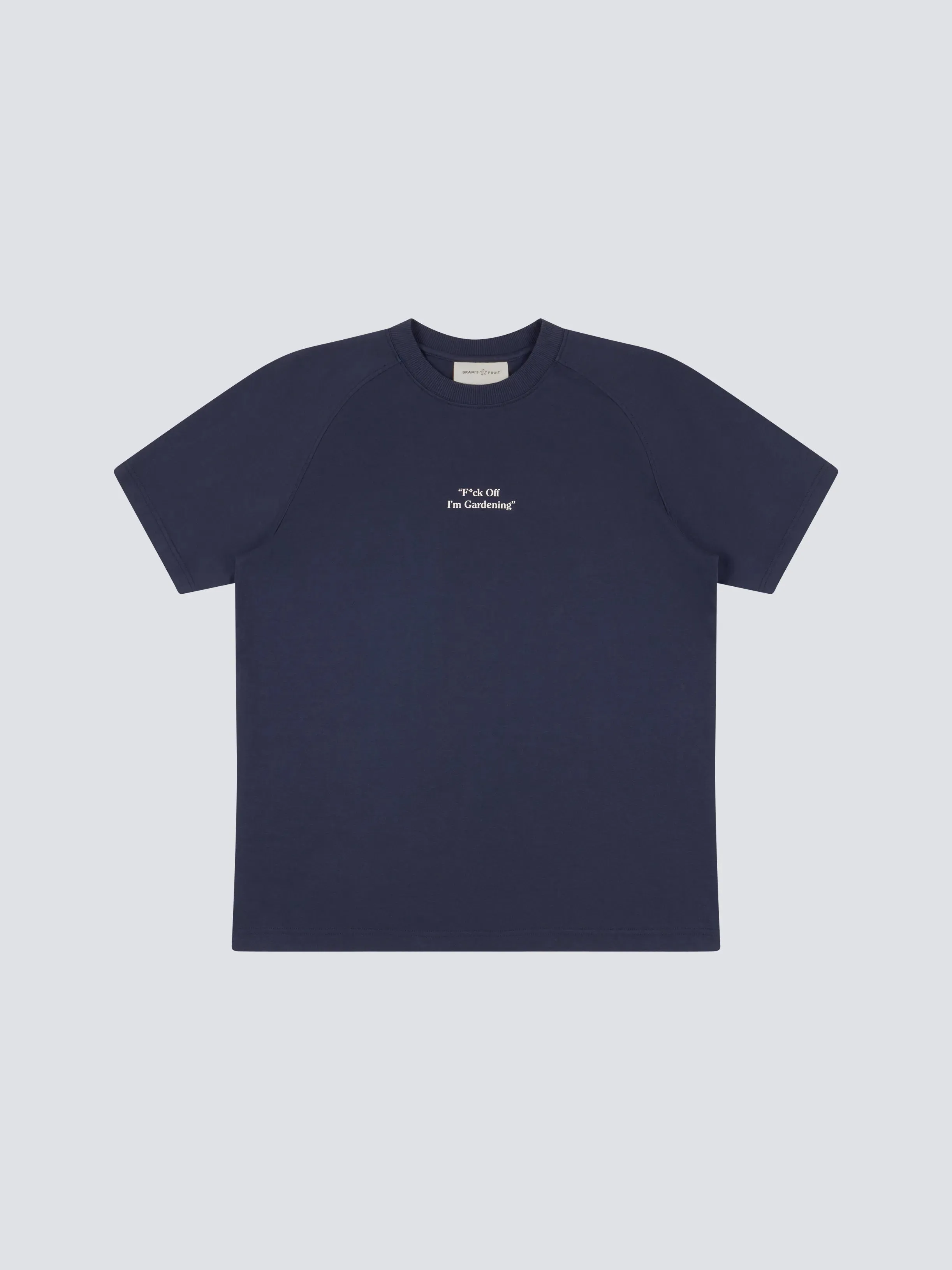 "F*ck Off I'm Gardening" Raglan T-shirt - Solid Midnight Blue sold by Bram's Fruit product image thumbnail 5