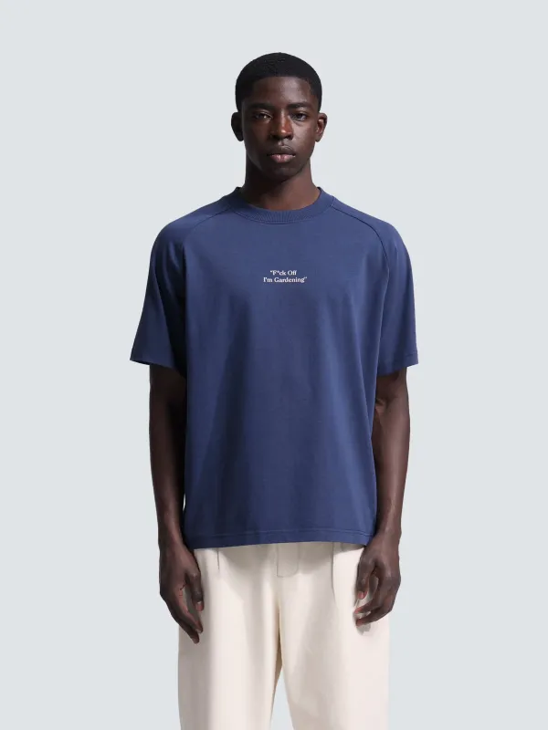 "F*ck Off I'm Gardening" Raglan T-shirt - Solid Midnight Blue sold by Bram's Fruit