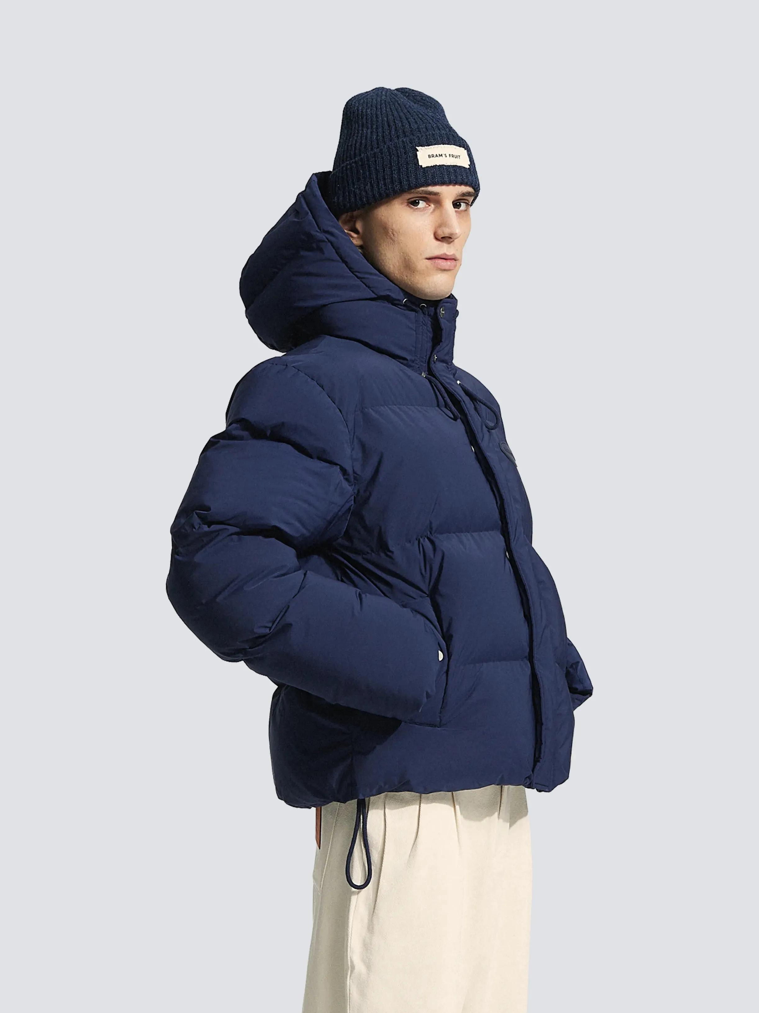Hooded Puffer Jacket - Navy sold by Bram's Fruit product image thumbnail 2
