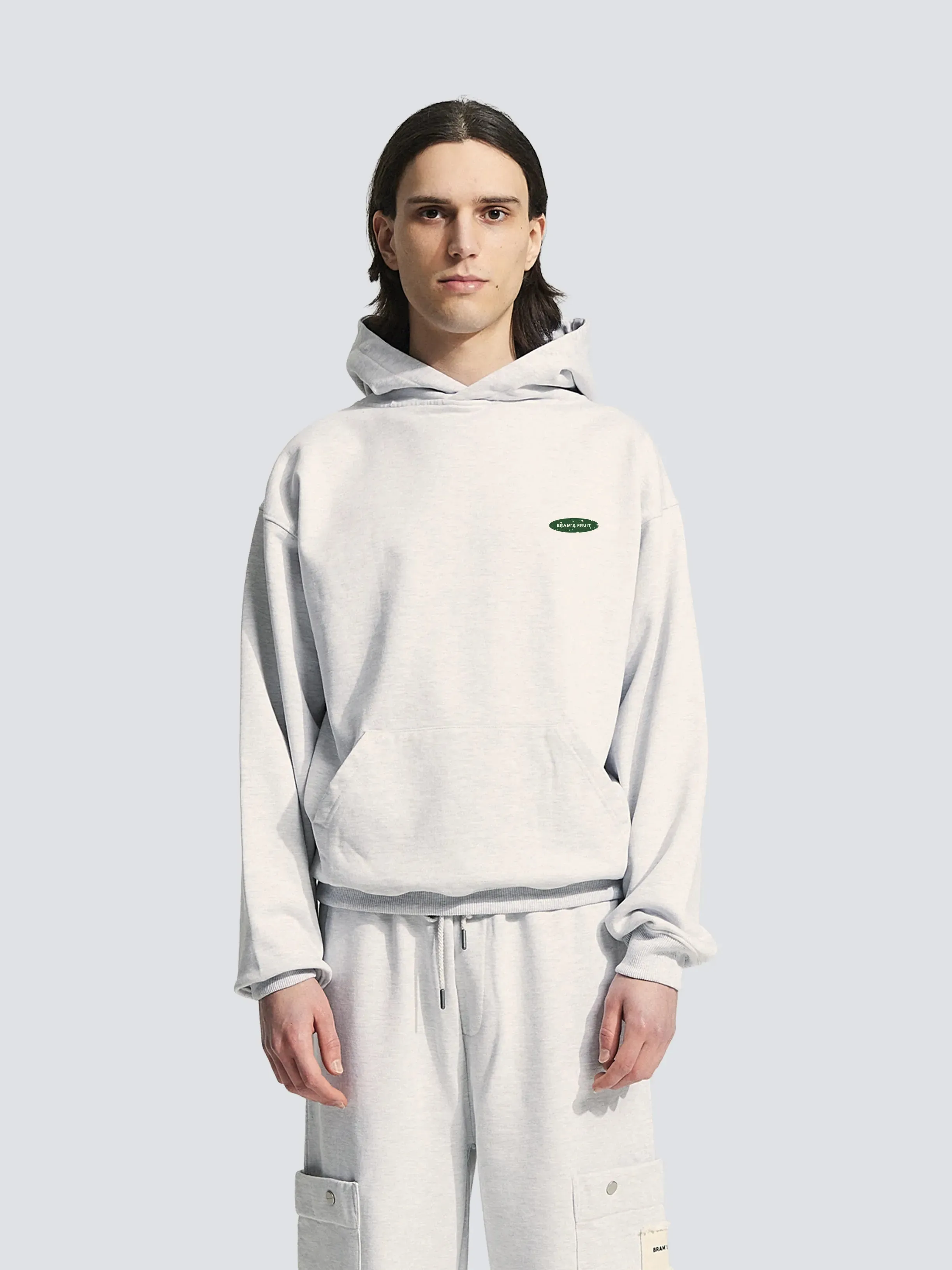 Distressed “F*ck Off” Hoodie - Grey Melange sold by Bram's Fruit product image thumbnail 3