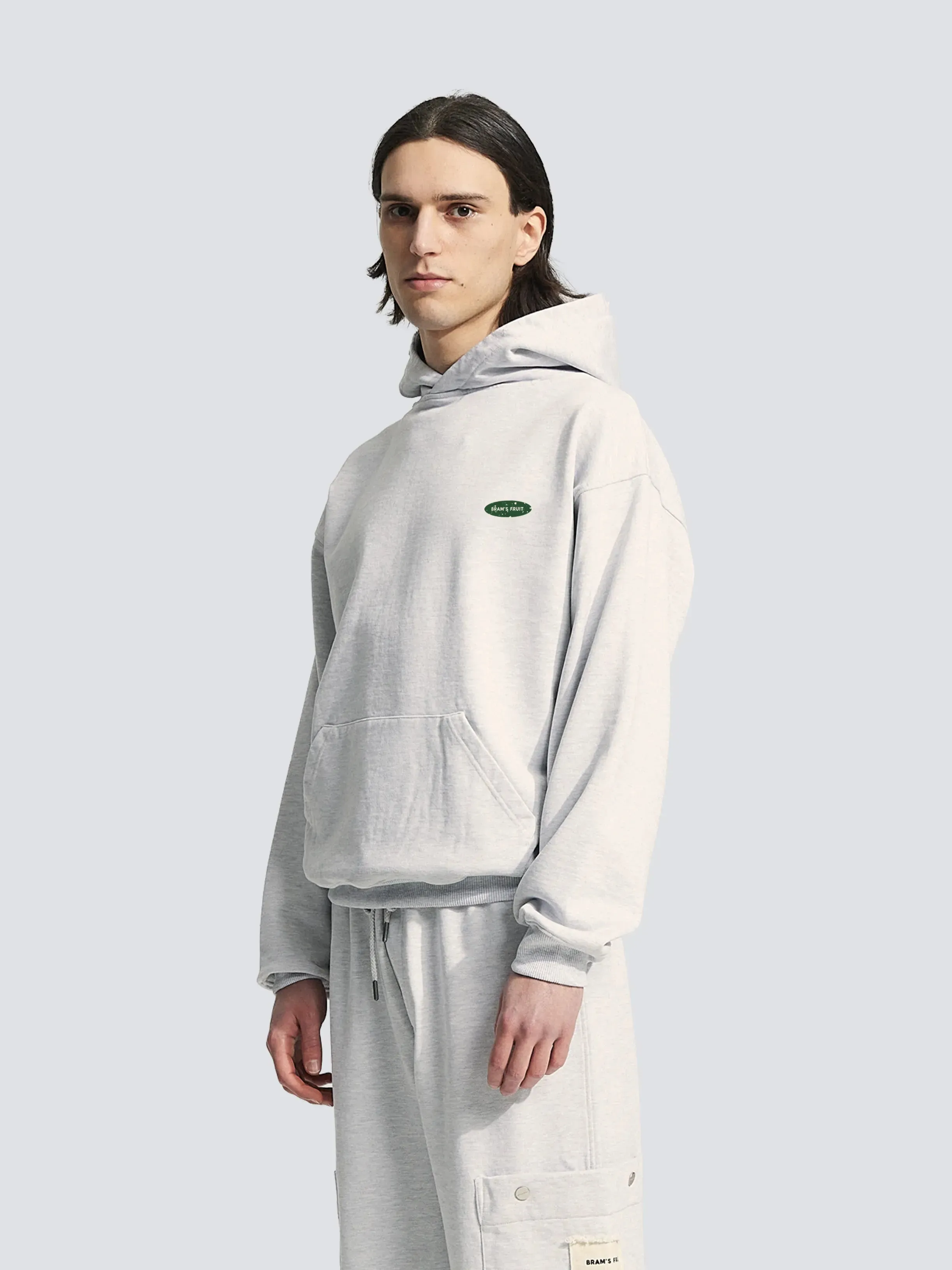 Distressed “F*ck Off” Hoodie - Grey Melange sold by Bram's Fruit product image thumbnail 2