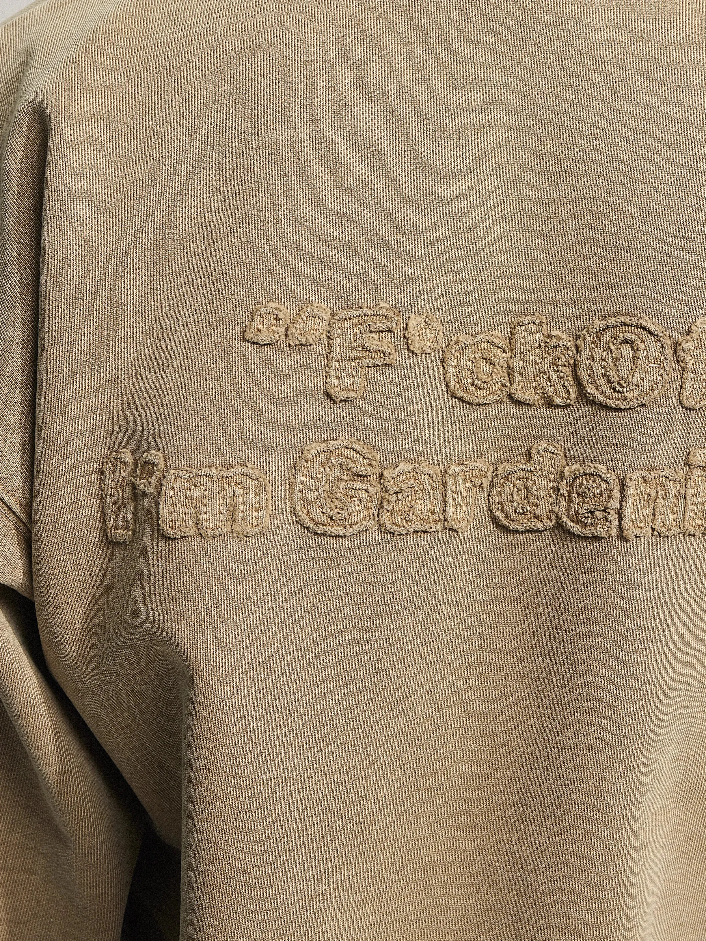 Cut & Sew “F*ck Off” Crewneck - Washed Khaki sold by Bram's Fruit product image thumbnail 5