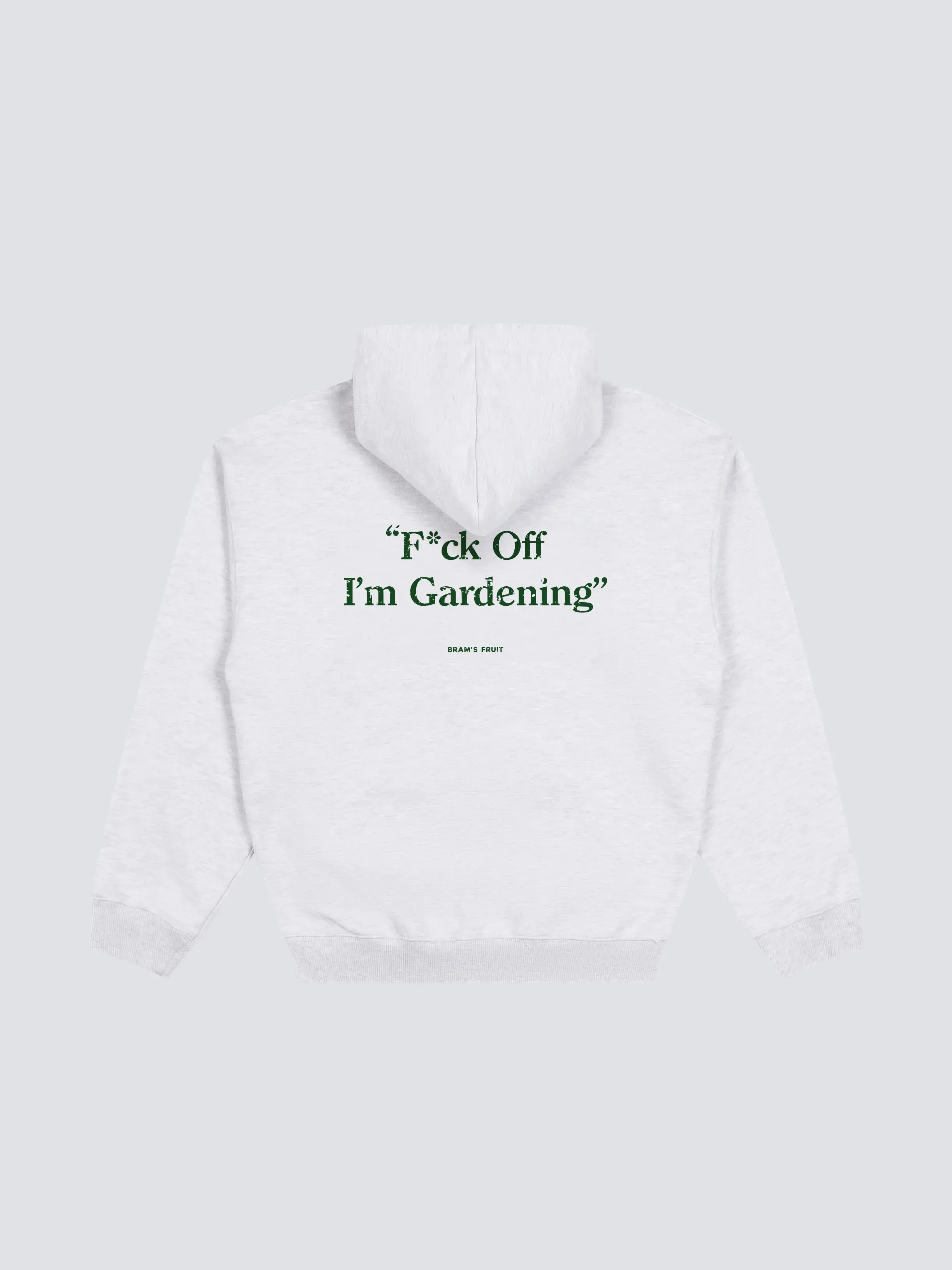 Distressed “F*ck Off” Zipper Hoodie - Grey Melange sold by Bram's Fruit product image thumbnail 5