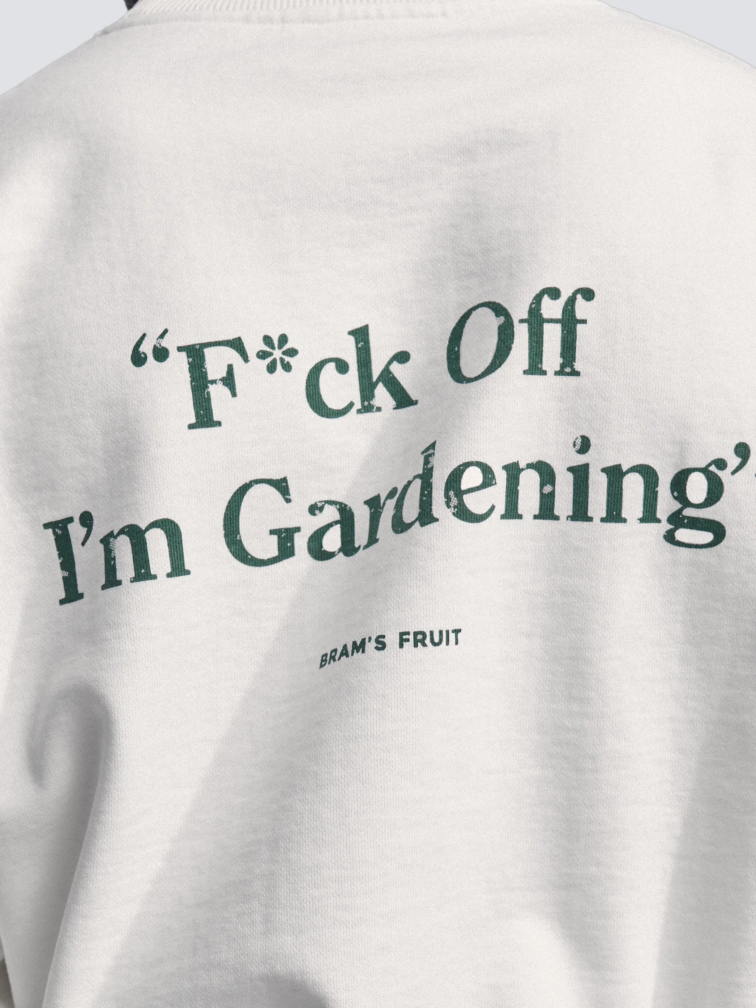 Distressed “F*ck Off I'm Gardening” Crewneck - Grey Melange sold by Bram's Fruit product image thumbnail 4