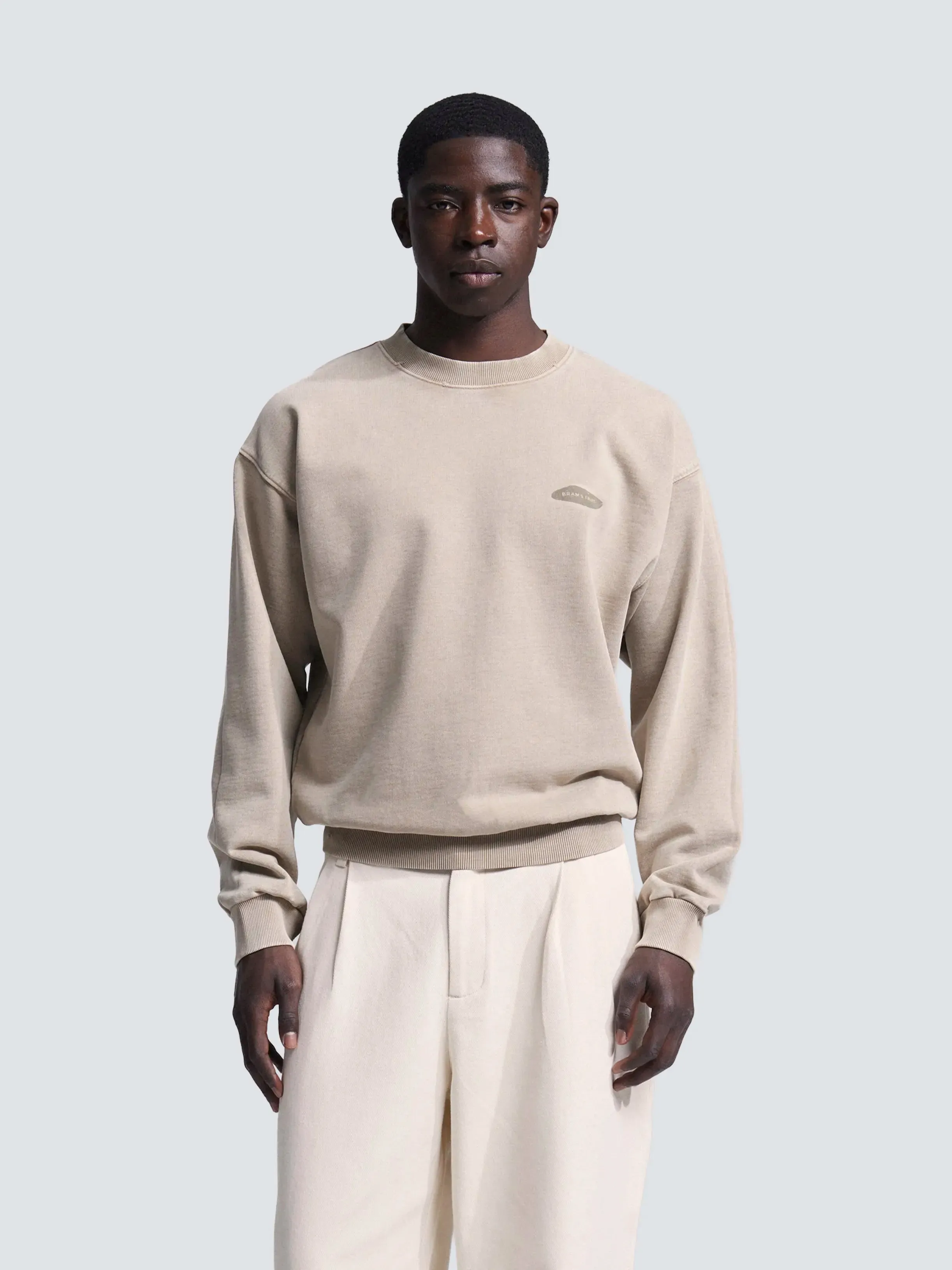 Distressed “F*ck Off I'm Gardening” Crewneck - Washed Khaki sold by Bram's Fruit product image thumbnail 2