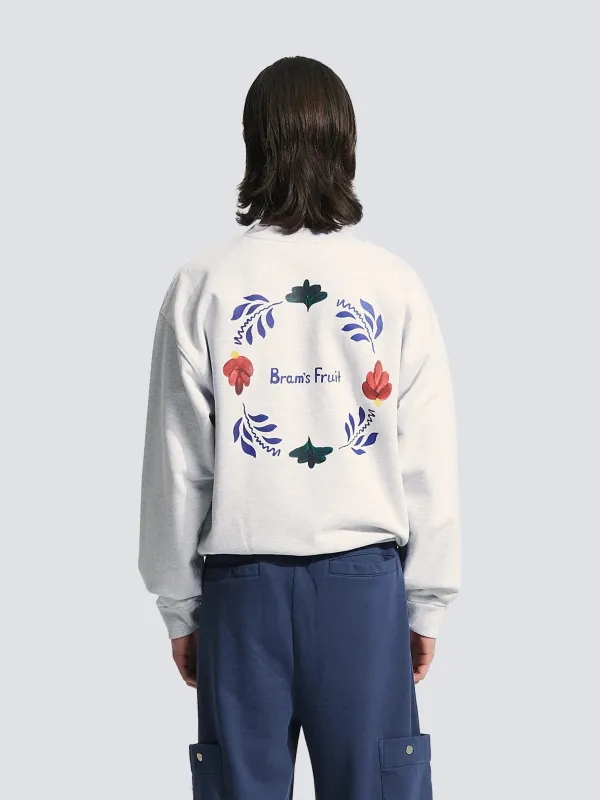 Flora Crewneck - Grey Melange sold by Bram's Fruit