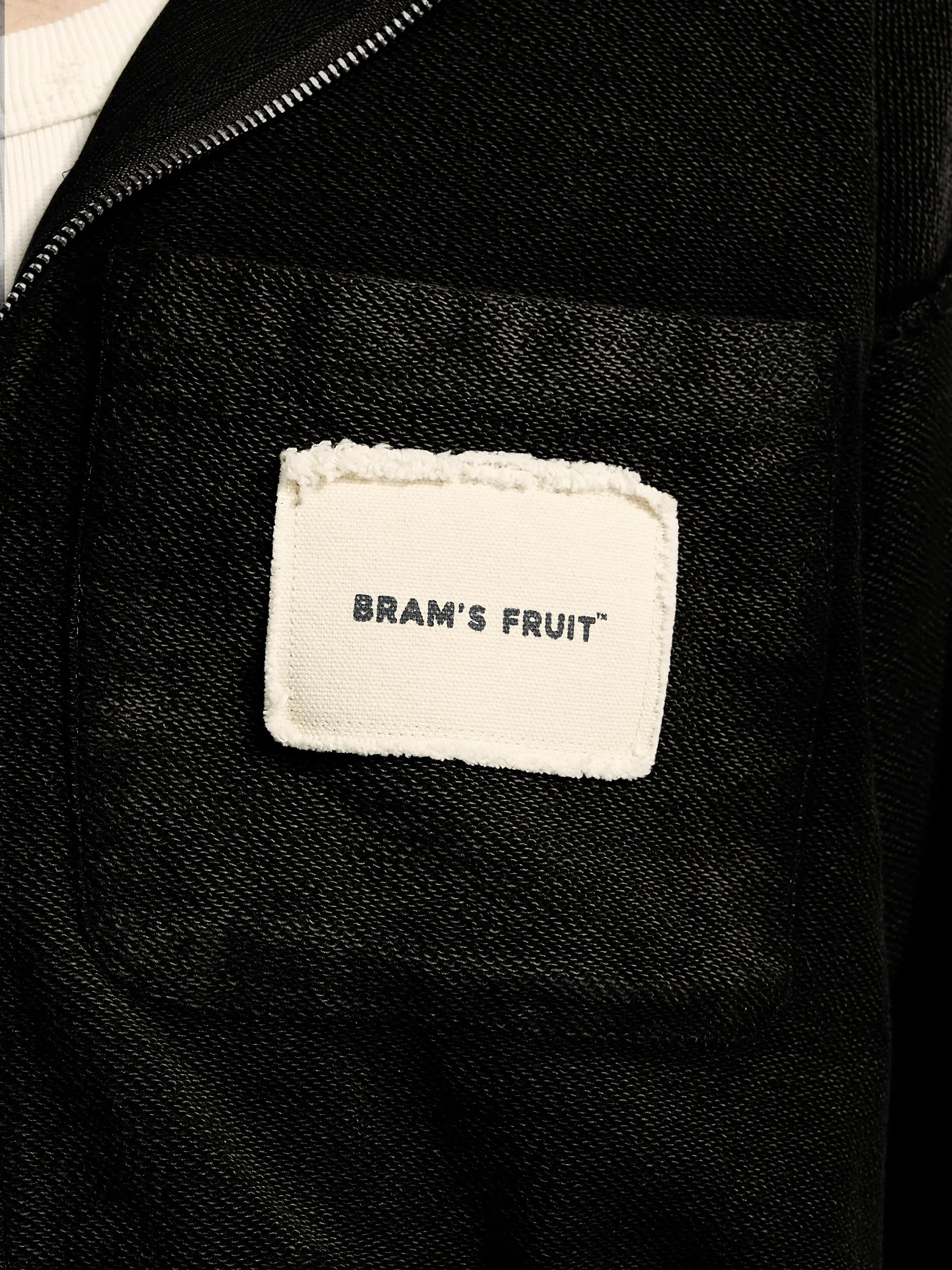 Chest Pocket Zipper Hoodie - Washed Charcoal sold by Bram's Fruit product image thumbnail 5