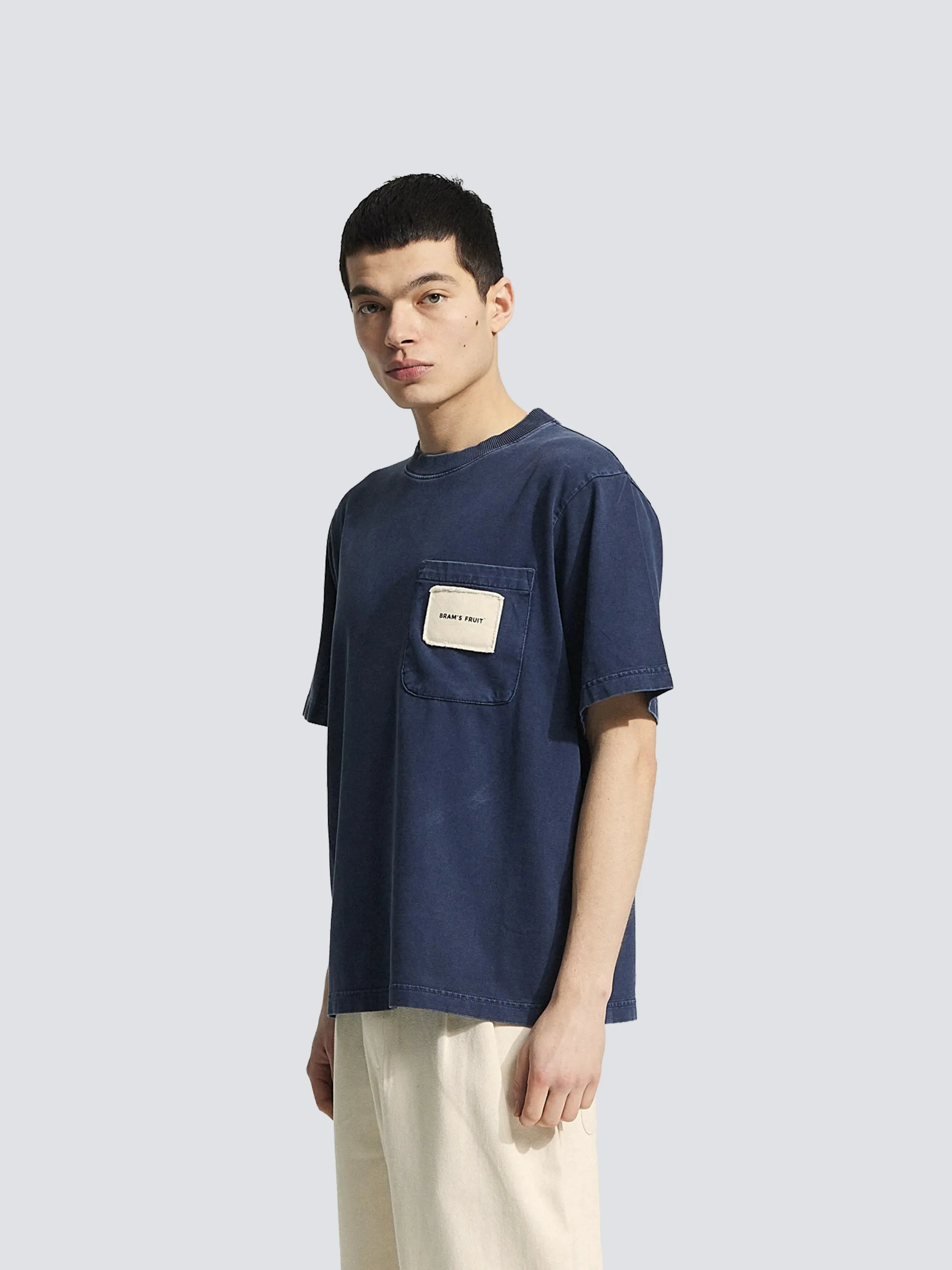 Chest Pocket T-shirt - Washed Midnight Blue sold by Bram's Fruit product image thumbnail 2