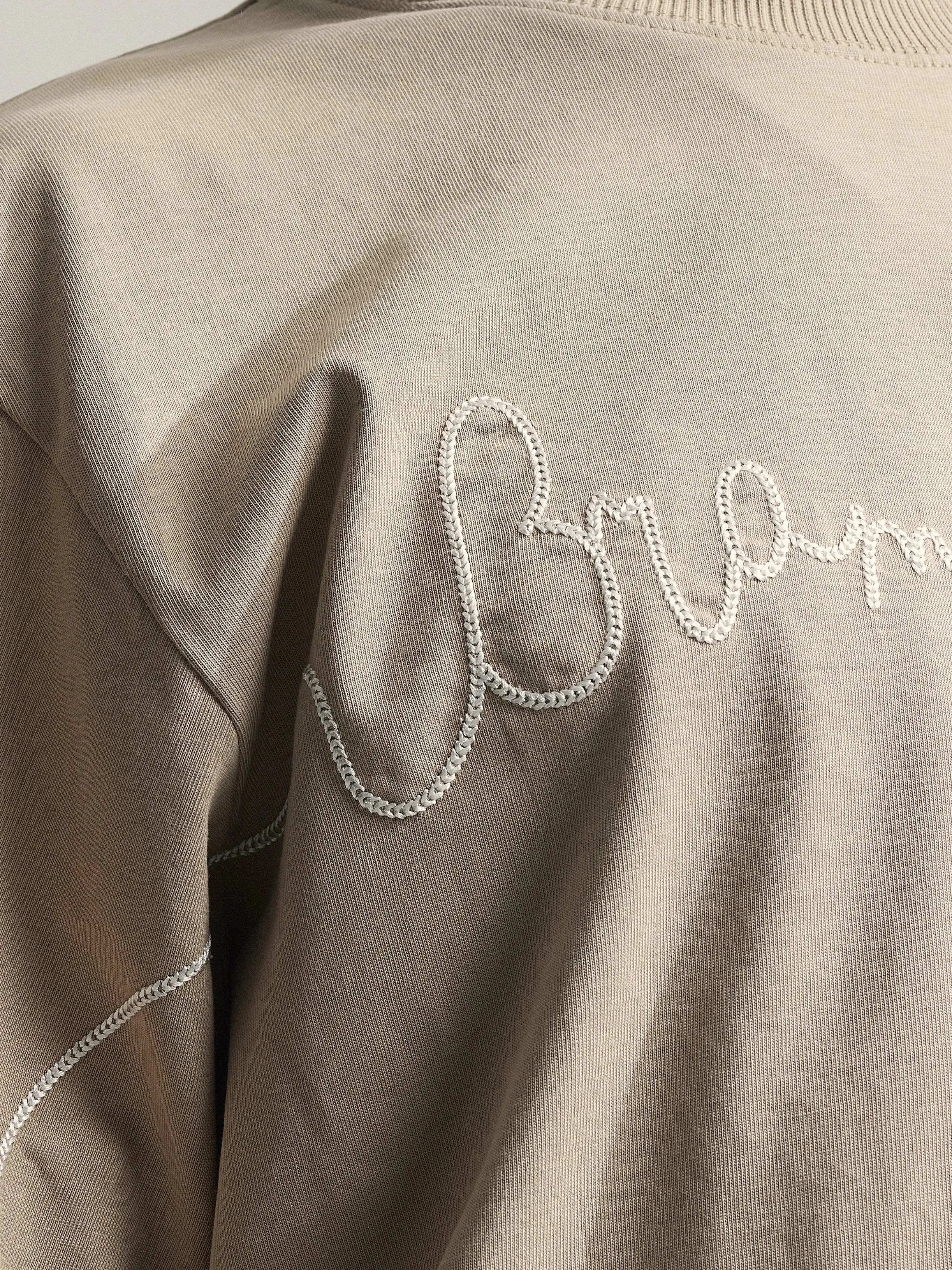 Garden Hose Chain Stitch T-shirt - Solid khaki sold by Bram's Fruit product image thumbnail 4