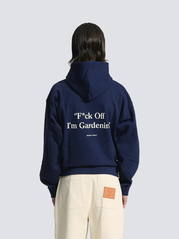 “F*ck Off I'm Gardening” Hoodie - Navy sold by Bram's Fruit