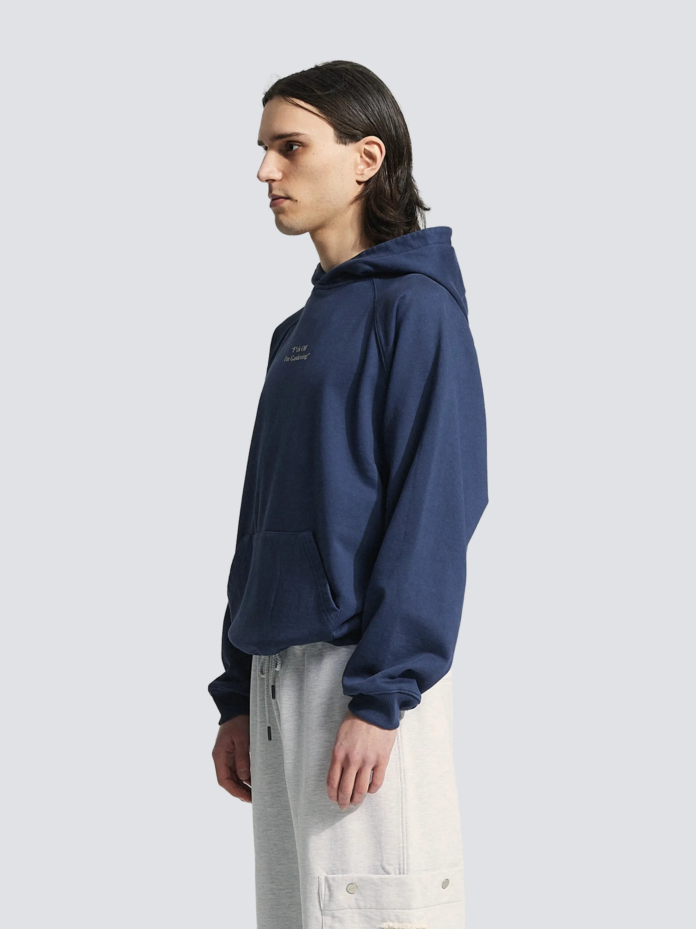 "F*ck Off I'm Gardening" Raglan Hoodie- Solid Midnight Blue sold by Bram's Fruit product image thumbnail 2