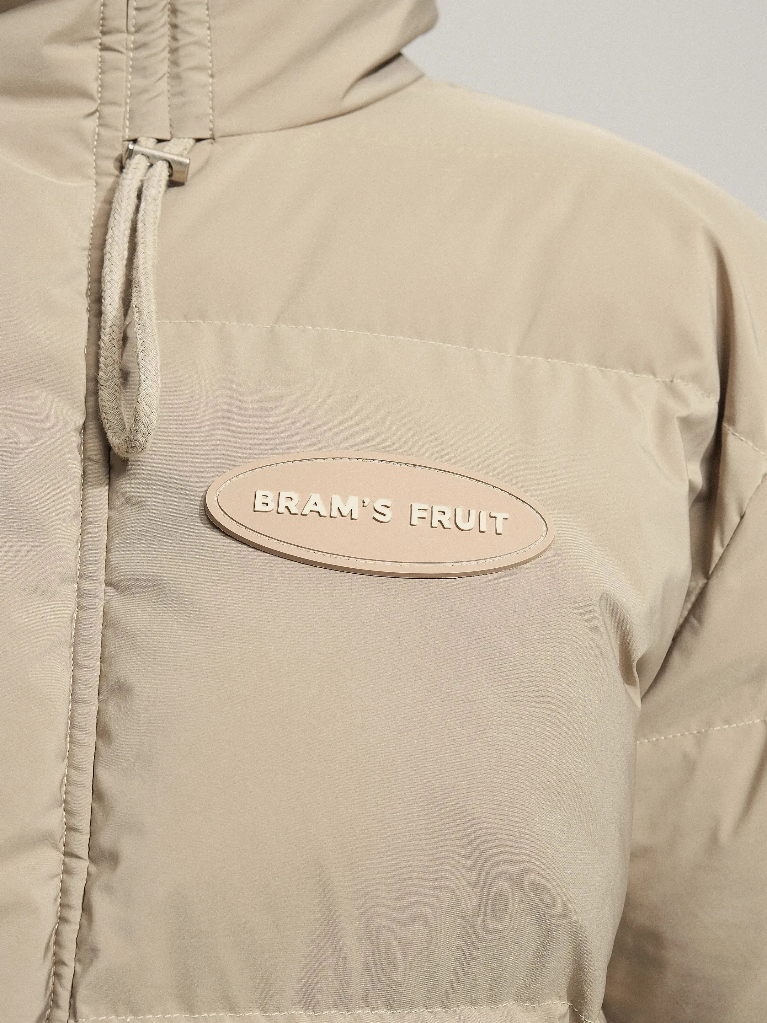 Hooded Puffer Jacket - Khaki sold by Bram's Fruit product image thumbnail 4