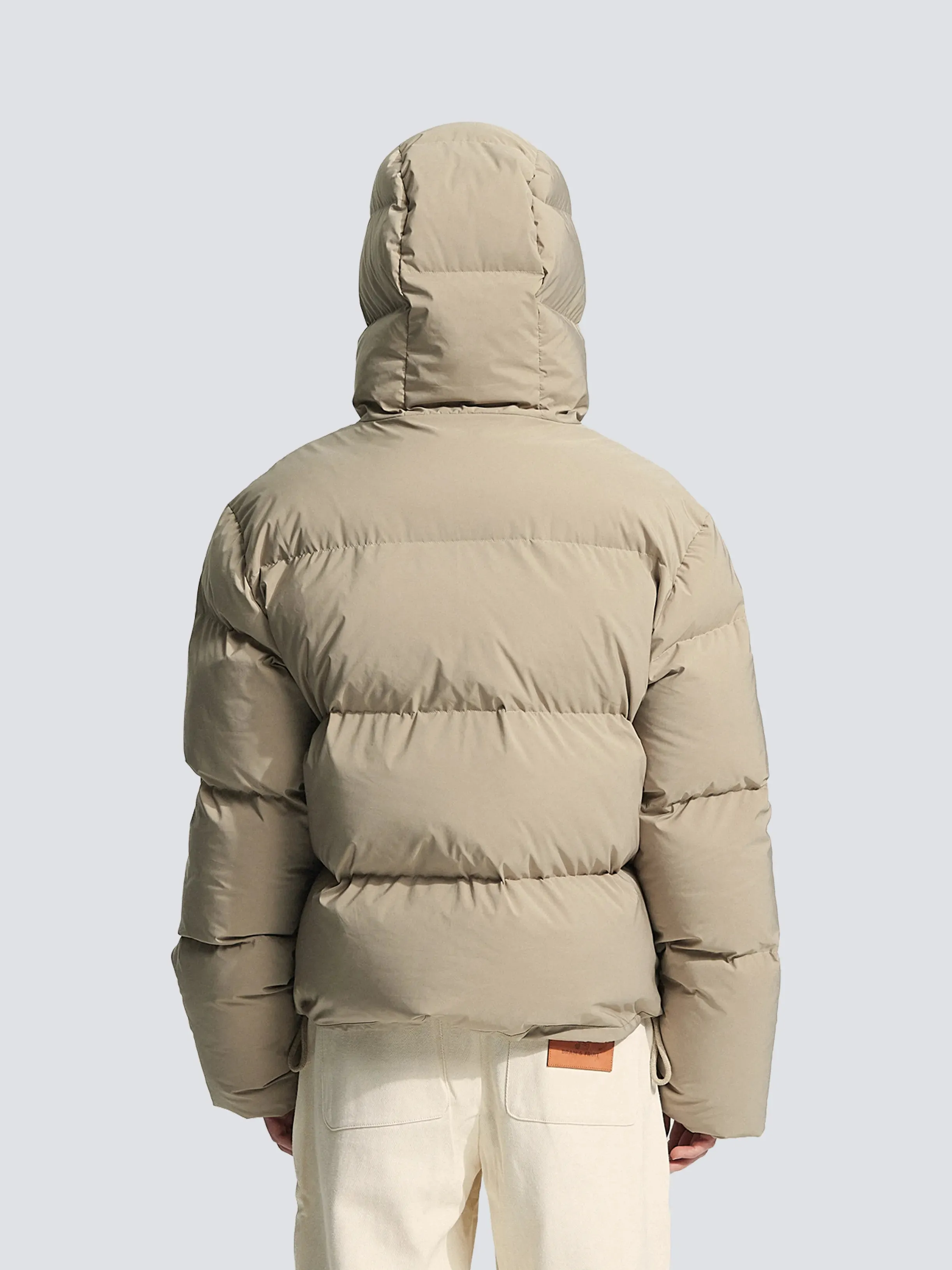Hooded Puffer Jacket - Khaki sold by Bram's Fruit product image thumbnail 3