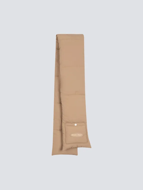 Emblem patch padded Scarf - Khaki sold by Bram's Fruit