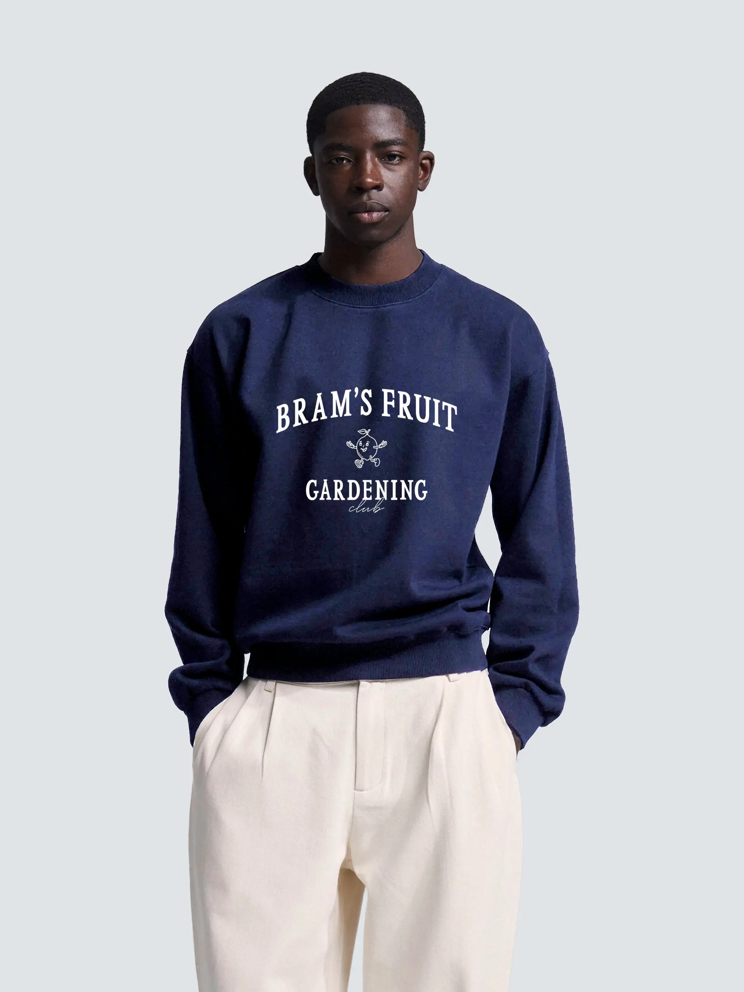 Gardening Club Crewneck - Navy sold by Bram's Fruit