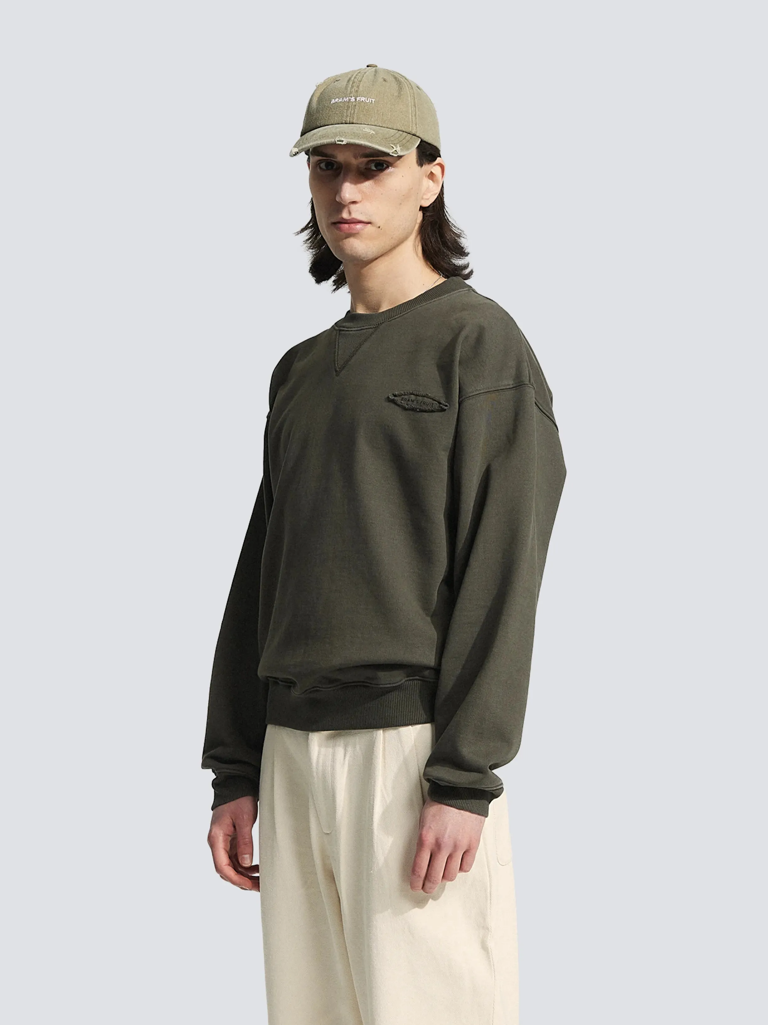 Cut & Sew “F*ck Off I'm Gardening” Crewneck - Washed Charcoal Black sold by Bram's Fruit product image thumbnail 3