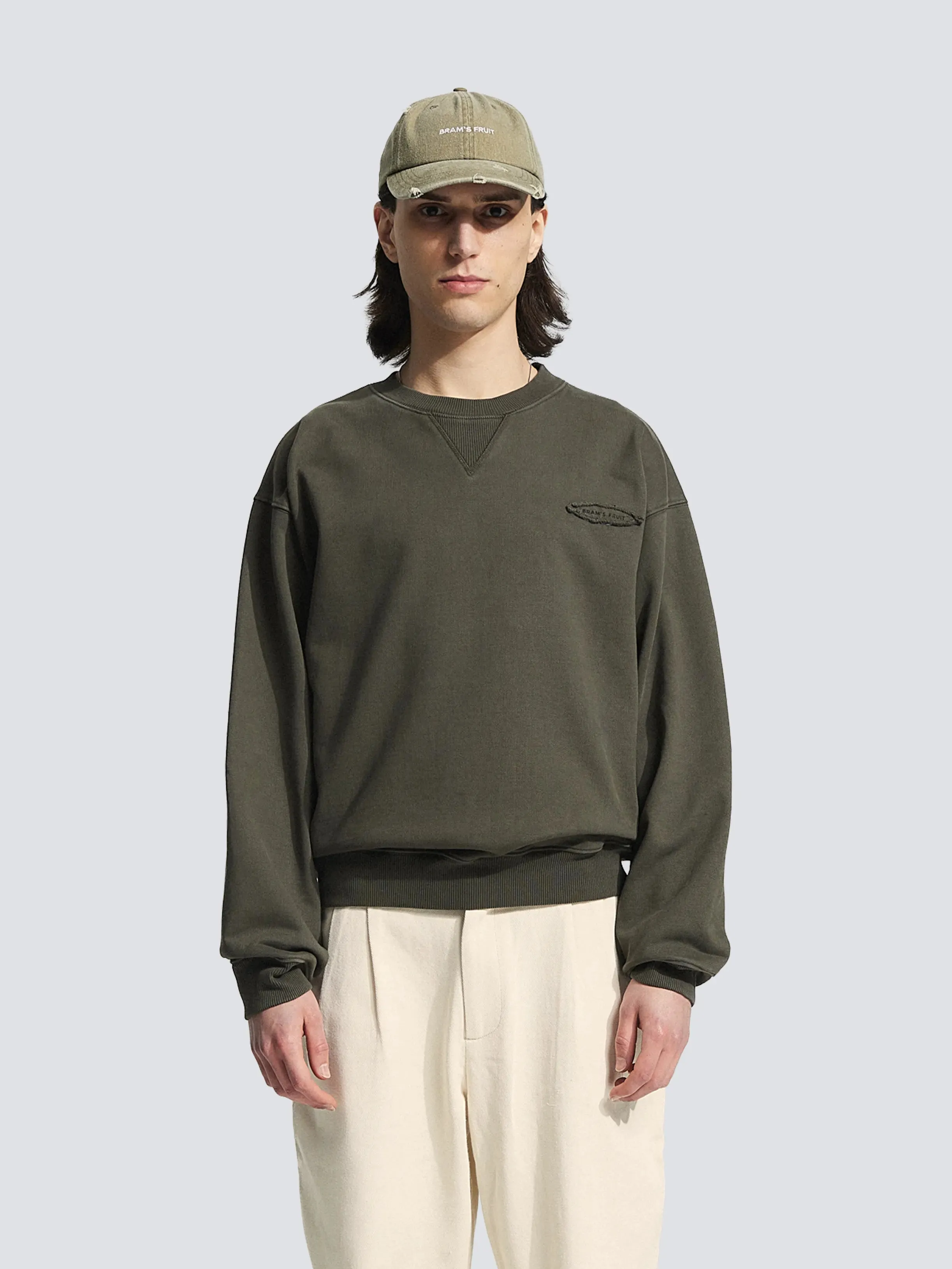 Cut & Sew “F*ck Off I'm Gardening” Crewneck - Washed Charcoal Black sold by Bram's Fruit product image thumbnail 2