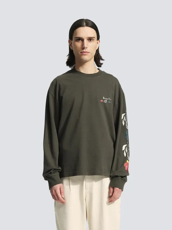 Flora Longsleeve - Solid Charcoal Black sold by Bram's Fruit