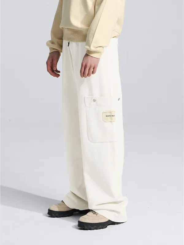 Side Pocket Trousers - Solid Beige sold by Bram's Fruit