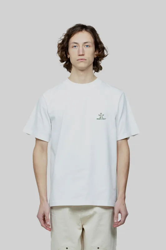 Lemon Outline T-shirt - White sold by Bram's Fruit