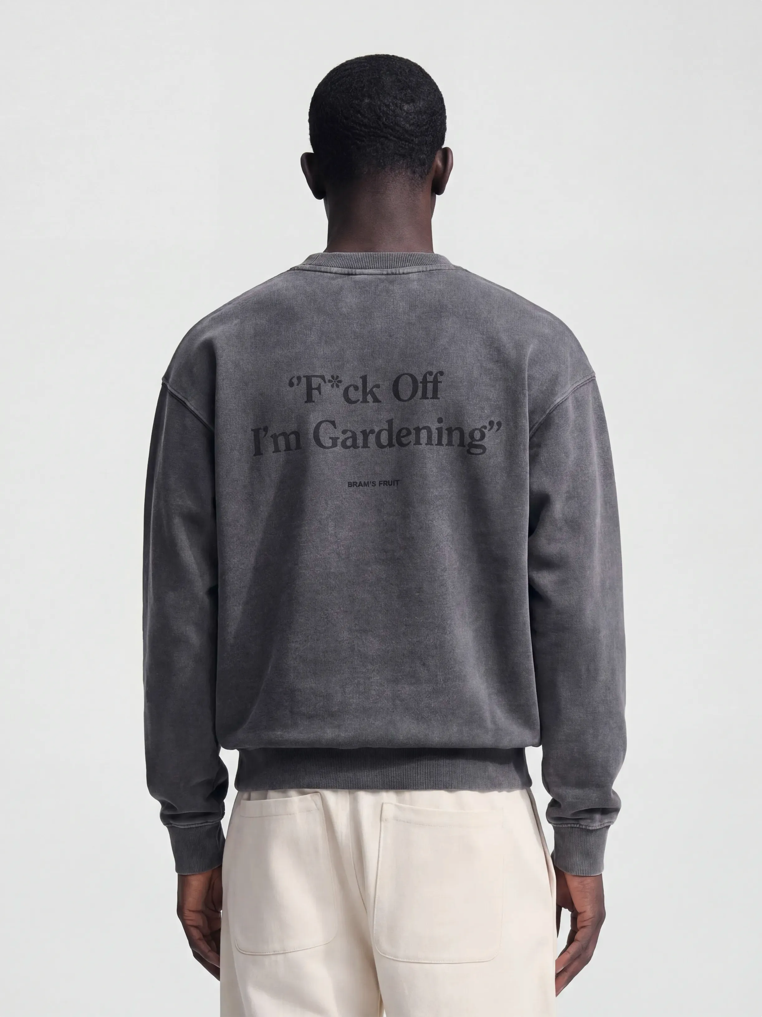 Distressed F*ck Off I'm Gardening Crewneck - Washed Black sold by Bram's Fruit